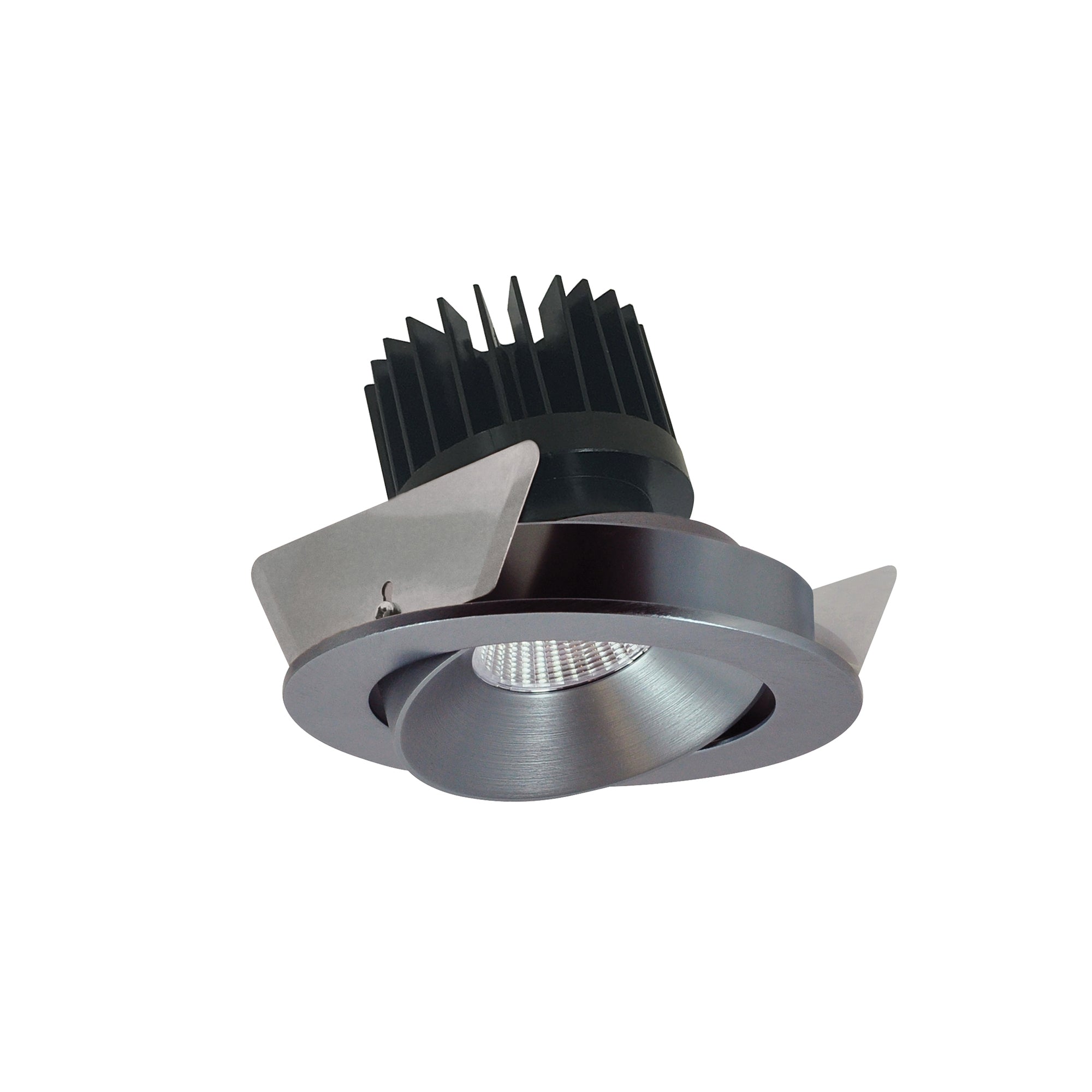 Nora Lighting NIO-4RC27XNN/HL - Recessed - 4 Inch Iolite LED Round Adjustable Cone Reflector, 1500lm/2000lm/2500lm (varies by housing), 2700K, Natural Metal Reflector / Natural Metal Flange