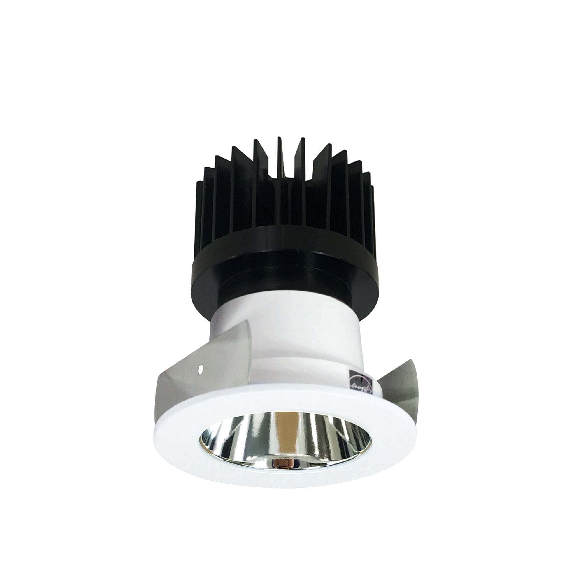 Nora Lighting NIOB-2RNDC50XCMPW/HL - Recessed - 2 Inch Iolite LED Round Reflector, 1500lm/2000lm/2500lm (varies by housing), 5000K, Specular Clear Reflector / Matte Powder White Flange
