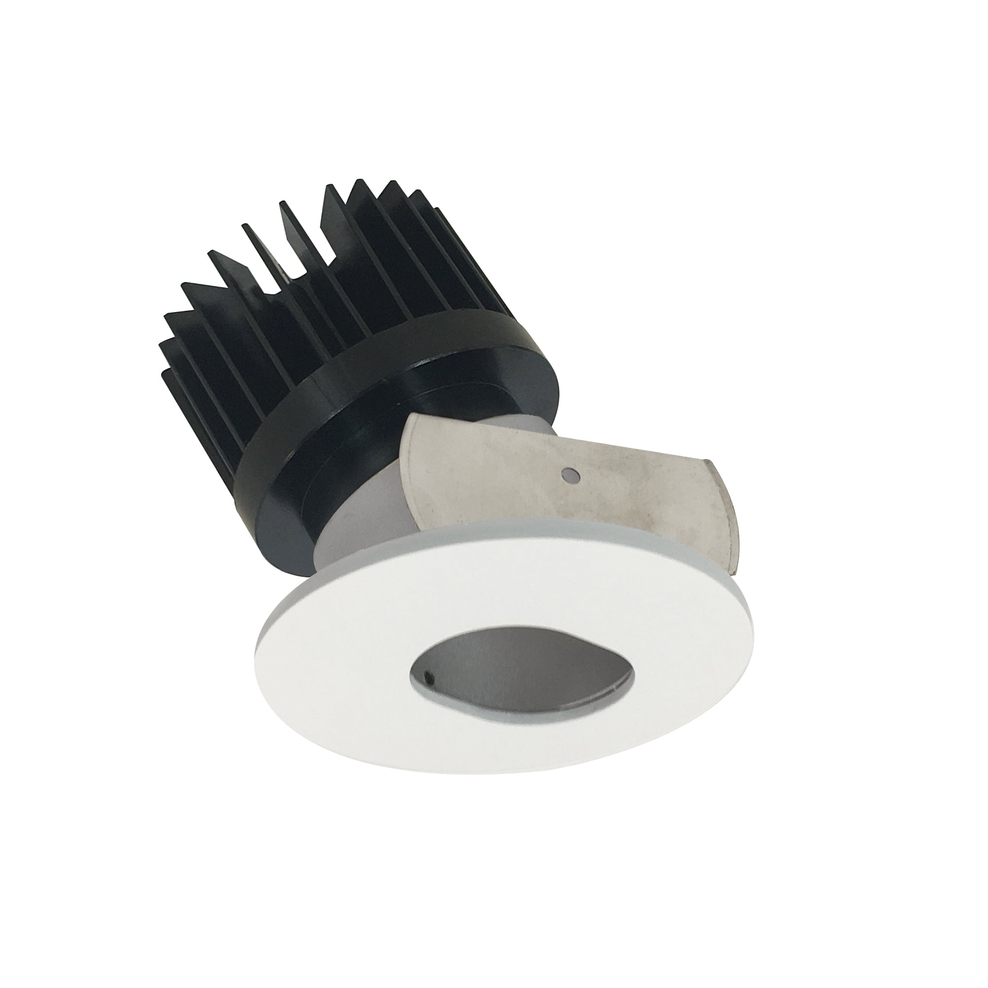 Nora Lighting NIOB-2RSL30XHZMPW/HL - Recessed - 2 Inch Iolite LED Round Adjustable Slot Aperture, 1500lm/2000lm/2500lm (varies by housing), 3000K, Haze Slot Aperture / Matte Powder White Flange