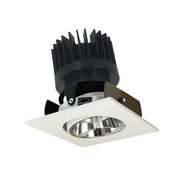 Nora Lighting NIOB-2SC50XCMPW/HL - Recessed - 2 Inch Iolite LED Square Adjustable Cone Reflector, 1500lm/2000lm/2500lm (varies by housing), 5000K, Specular Clear Reflector / Matte Powder White Flange