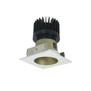 Nora Lighting NIOB-2SNDC50XCHMPW/HL - Recessed - 2 Inch Iolite LED Square Reflector with Round Aperture, 1500lm/2000lm/2500lm (varies by housing), 5000K, Champagne Haze Reflector / Matte Powder White Flange