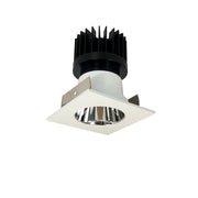 Nora Lighting NIOB-2SNDC40XCMPW/HL - Recessed - 2 Inch Iolite LED Square Reflector with Round Aperture, 1500lm/2000lm/2500lm (varies by housing), 4000K, Specular Clear Reflector / Matte Powder White Flange