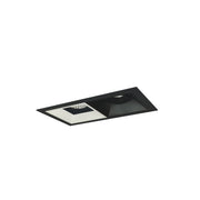 Nora Lighting NMIOT-12-B-AF-50X-10-BMPW - Recessed - Iolite MLS 2-Head Trim Kit, Black Flange, 5000K, 1000lm, Black/MPW Adj. Snoot/Fixed Downlt. Trims
