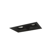 Nora Lighting NMIOT-12-B-AF-30X-10-B - Recessed - Iolite MLS 2-Head Trim Kit, Black Flange, 3000K, 1000lm, Black Adj. Snoot/Fixed Downlt. Trims