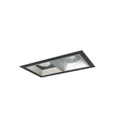 Nora Lighting NMIOT-12-B-AF-50X-10-HZ - Recessed - Iolite MLS 2-Head Trim Kit, Black Flange, 5000K, 1000lm, Haze Adj. Snoot/Fixed Downlt. Trims