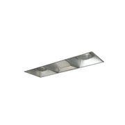 Nora Lighting NMIOTL-13-NF-AAW-30X-10-HZ - Recessed - Iolite MLS 3-Head Trimless Reflector Kit, 3000K, 1000lm, Haze Adj. Snoot/Wall Wash Trims