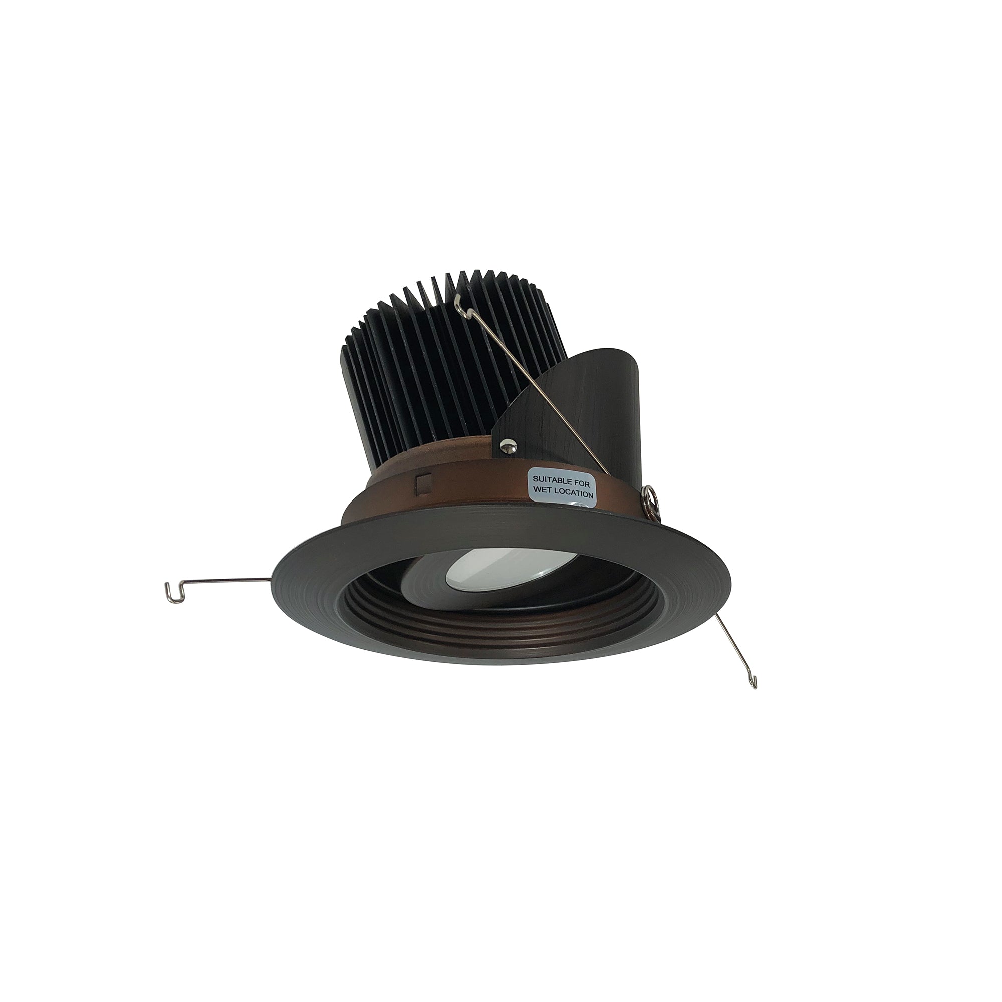 Nora Lighting NRM2-517L2540FBZ - Recessed - 5 Inch Marquise II Round Regressed Adj. Baffle Trim, 80-Degrees Flood, 2500lm, 4000K, Bronze (Not Compatible with NHRM2-525 Housing)