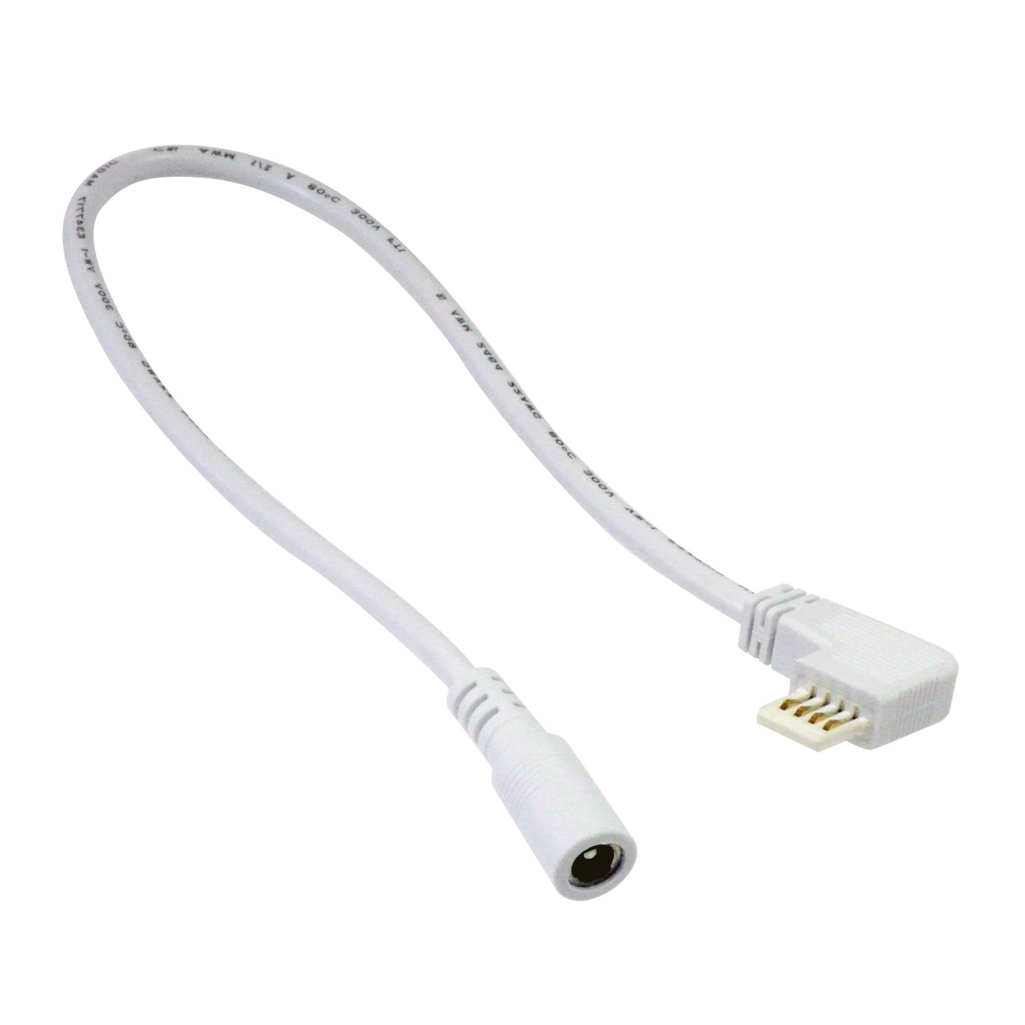 Nora Lighting NAL-807/72LW - Accent / Undercabinet - 72 Inch  Side Power Line Cable for Lightbar Silk, Left, White