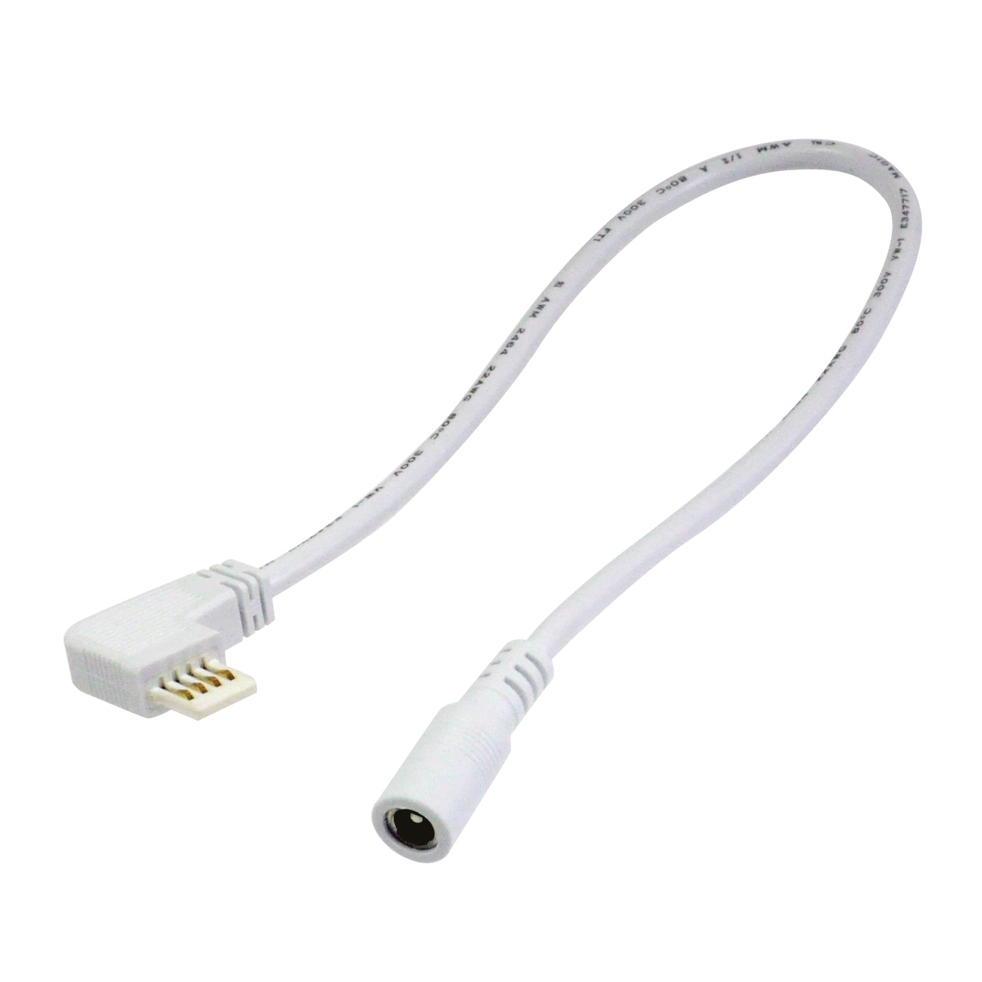 Nora Lighting NAL-807/72W - Accent / Undercabinet - 72 Inch  Side Power Line Cable for Lightbar Silk, Right, White