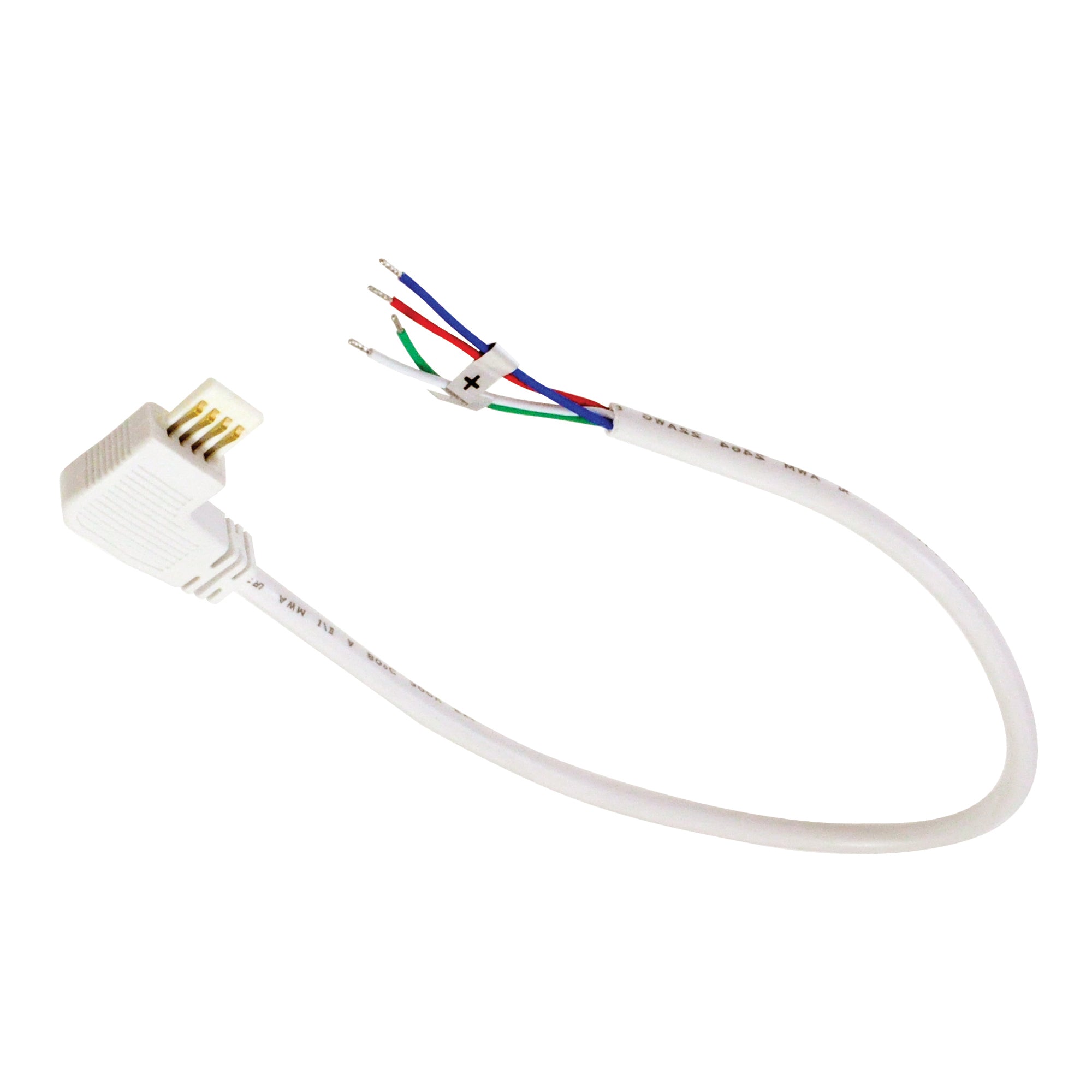 Nora Lighting NAL-811/12LW - Accent / Undercabinet - 12 Inch Side Power Line Cable Open Wire for Lightbar Silk, Left, White