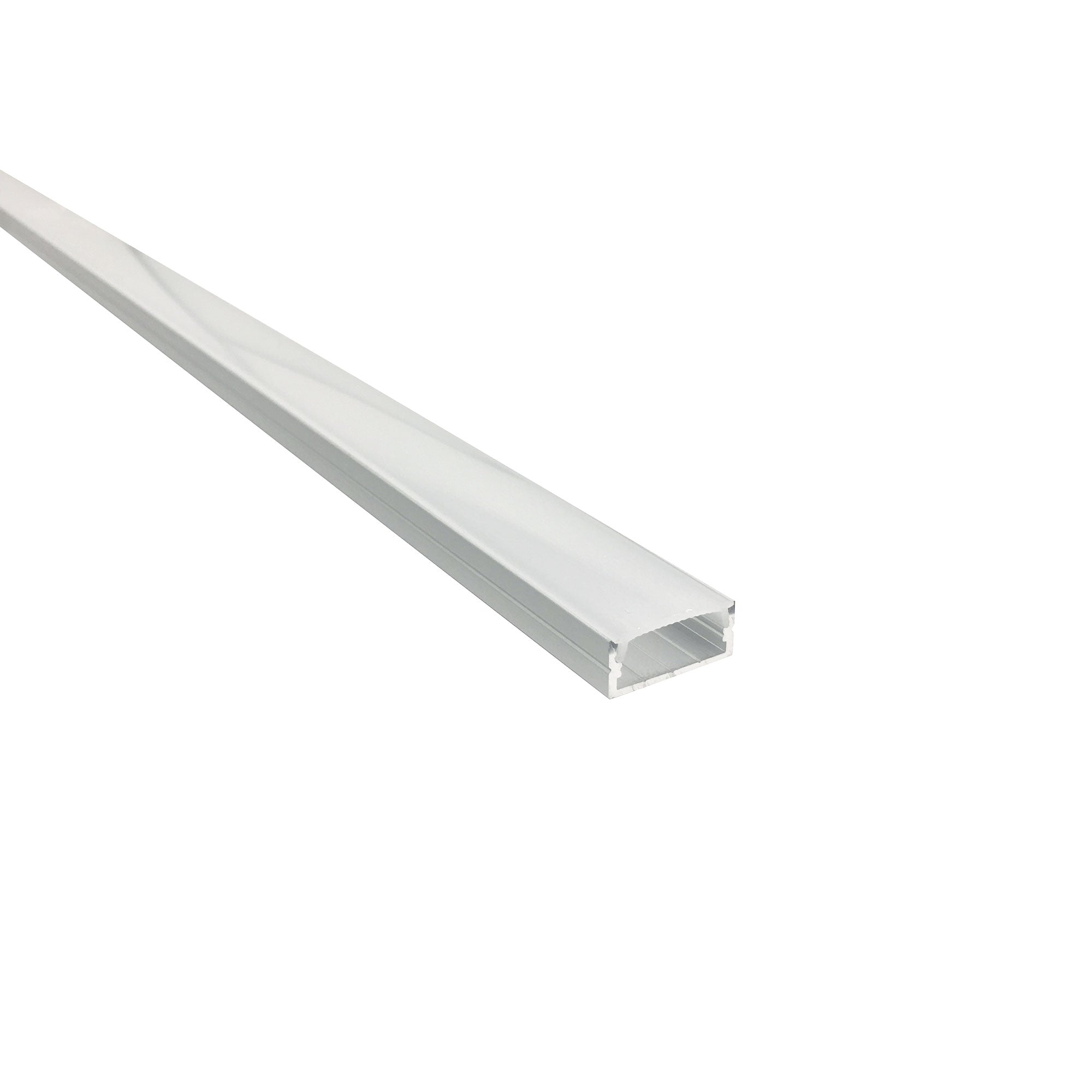 Nora Lighting NATL-C24A - Accent / Undercabinet - 4-ft Shallow Channel, Aluminum (Plastic Diffuser and End Caps Included)