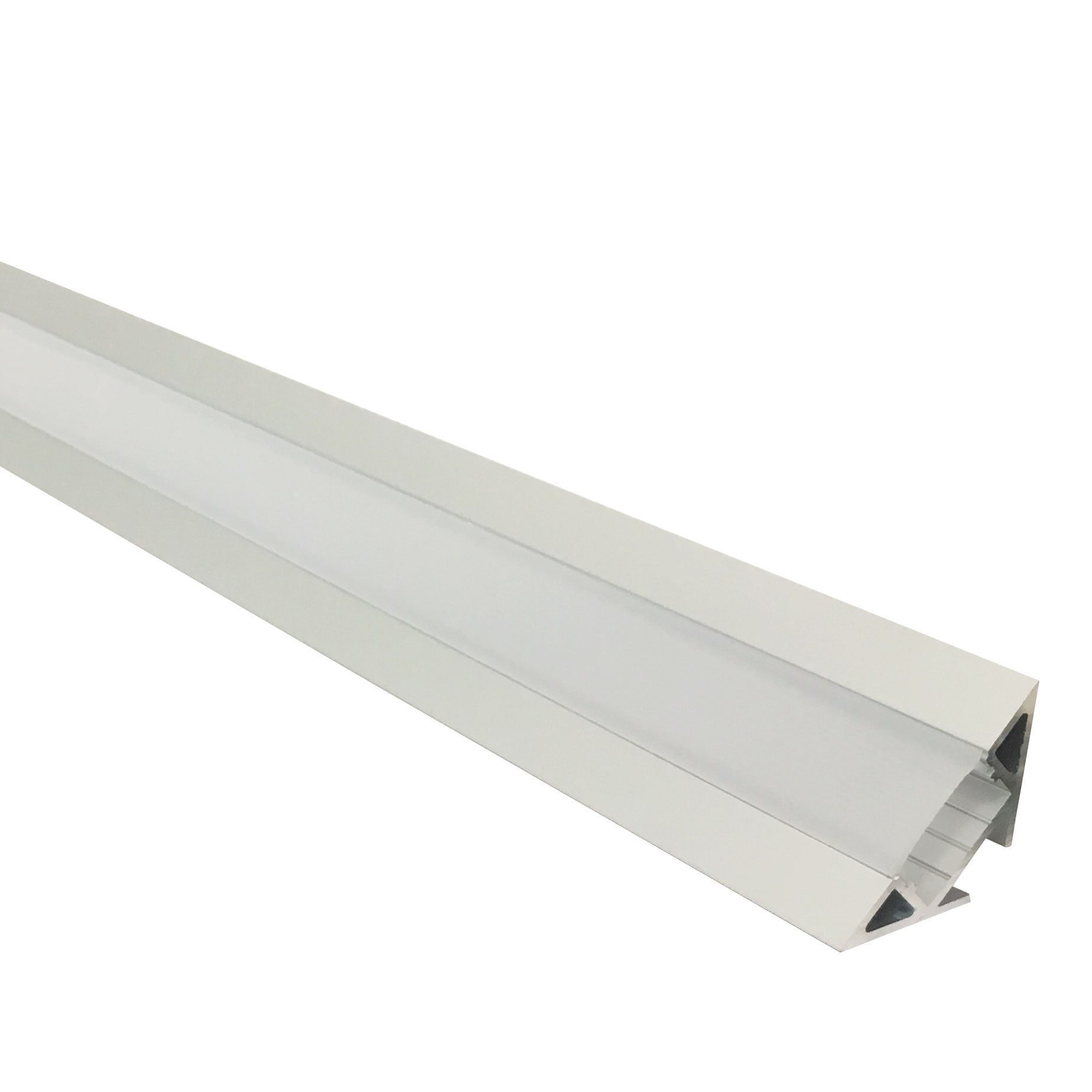Nora Lighting NATL-C28A - Accent / Undercabinet - 4-ft Corner Channel, Aluminum (Plastic Diffuser and End Caps Included)