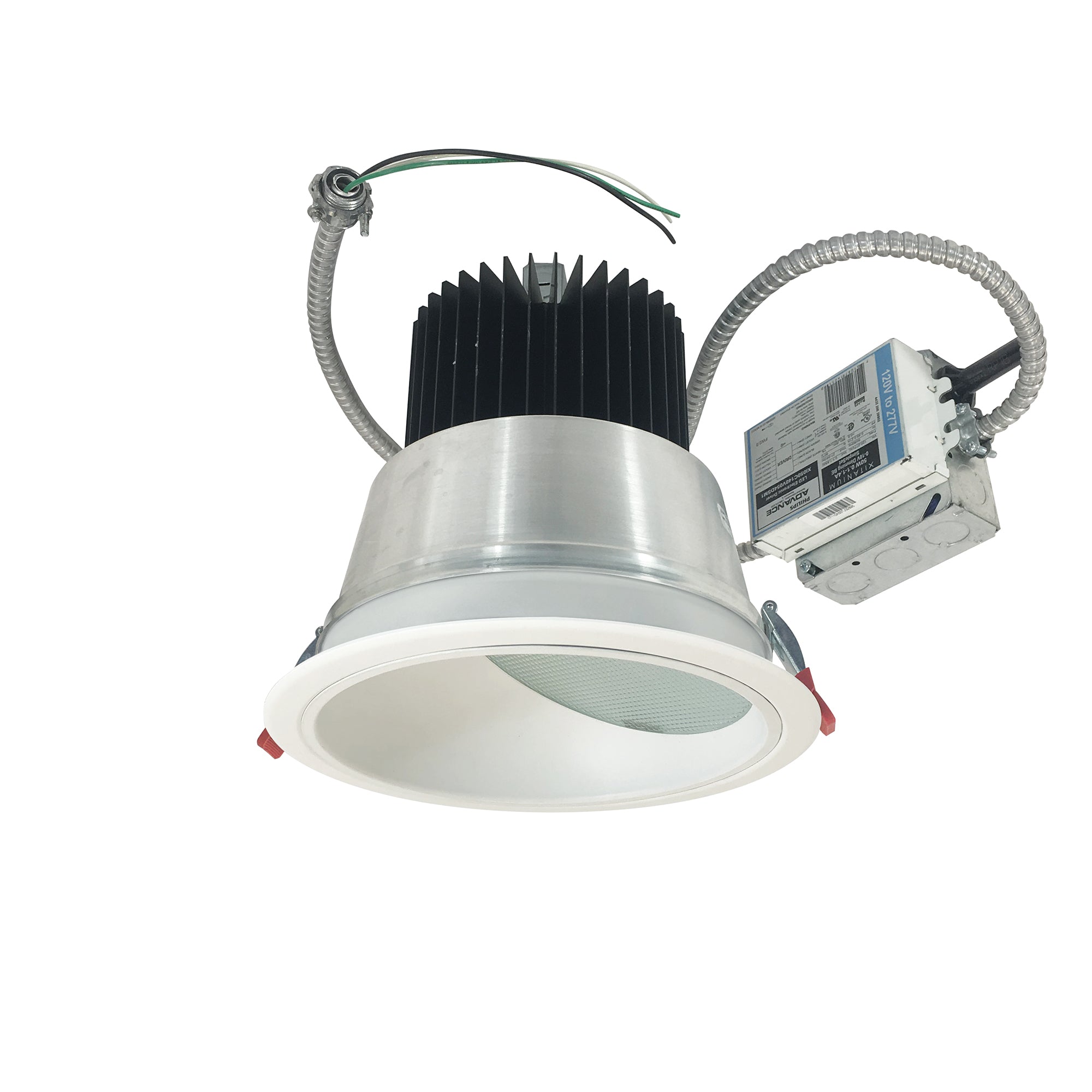 Nora Lighting NCR2-861540ME3WSF - Recessed - 8 Inch Sapphire II Retrofit Wall Wash, 1500lm, 18W, 4000K, 40-Degrees Narrow Flood, 120V Triac Dimming, White Self Flanged