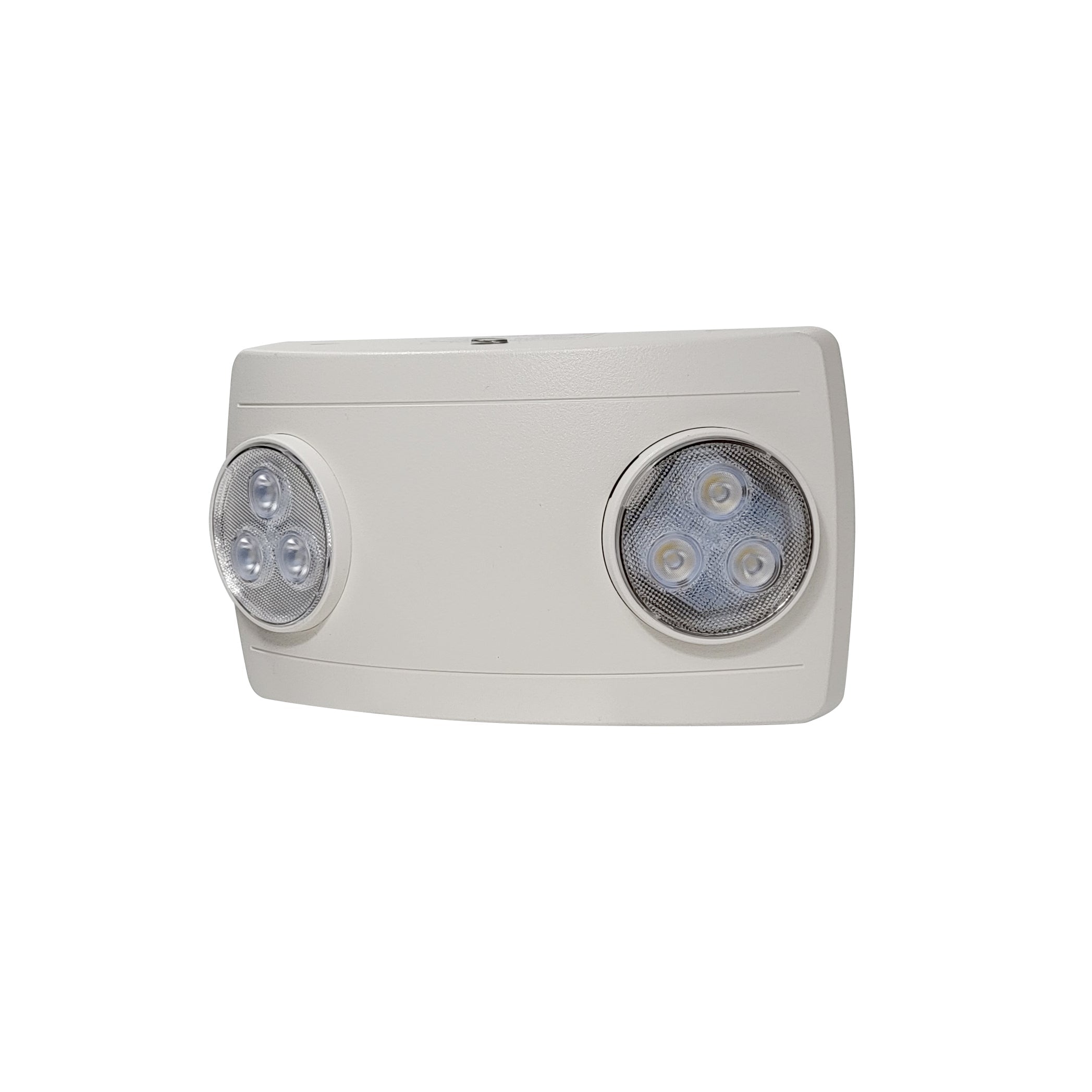 Nora Lighting NE-612LEDHORCW - Exit / Emergency - Compact Dual Head LED Emergency Light with 2W Remote Capability, Manual Test, 120/277V, White