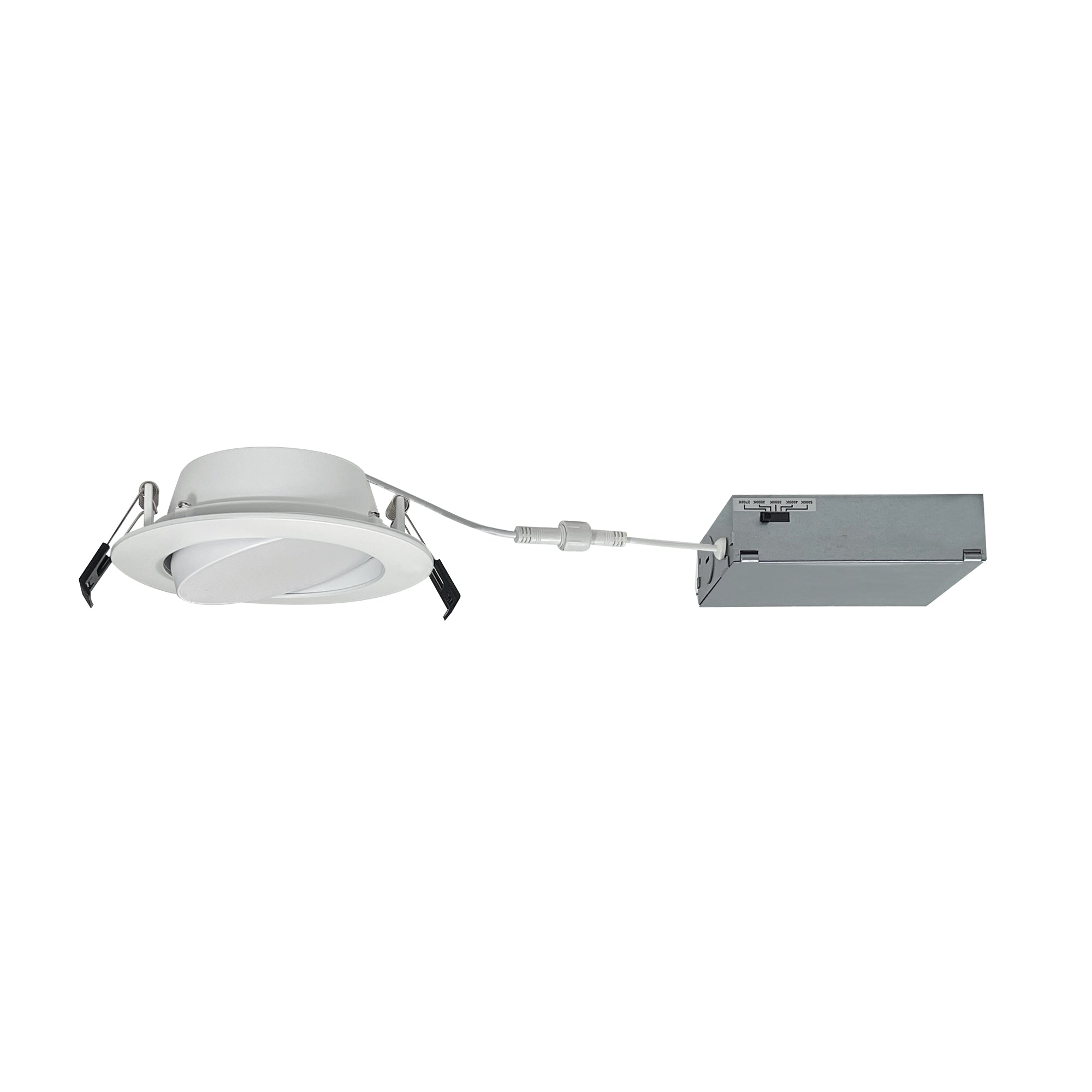 Nora Lighting NFLINA-R4TWMPW - Recessed - 4 Inch FLIN Adjustable LED Downlight with Selectable CCT, 900lm / 10W, Matte Powder White finish
