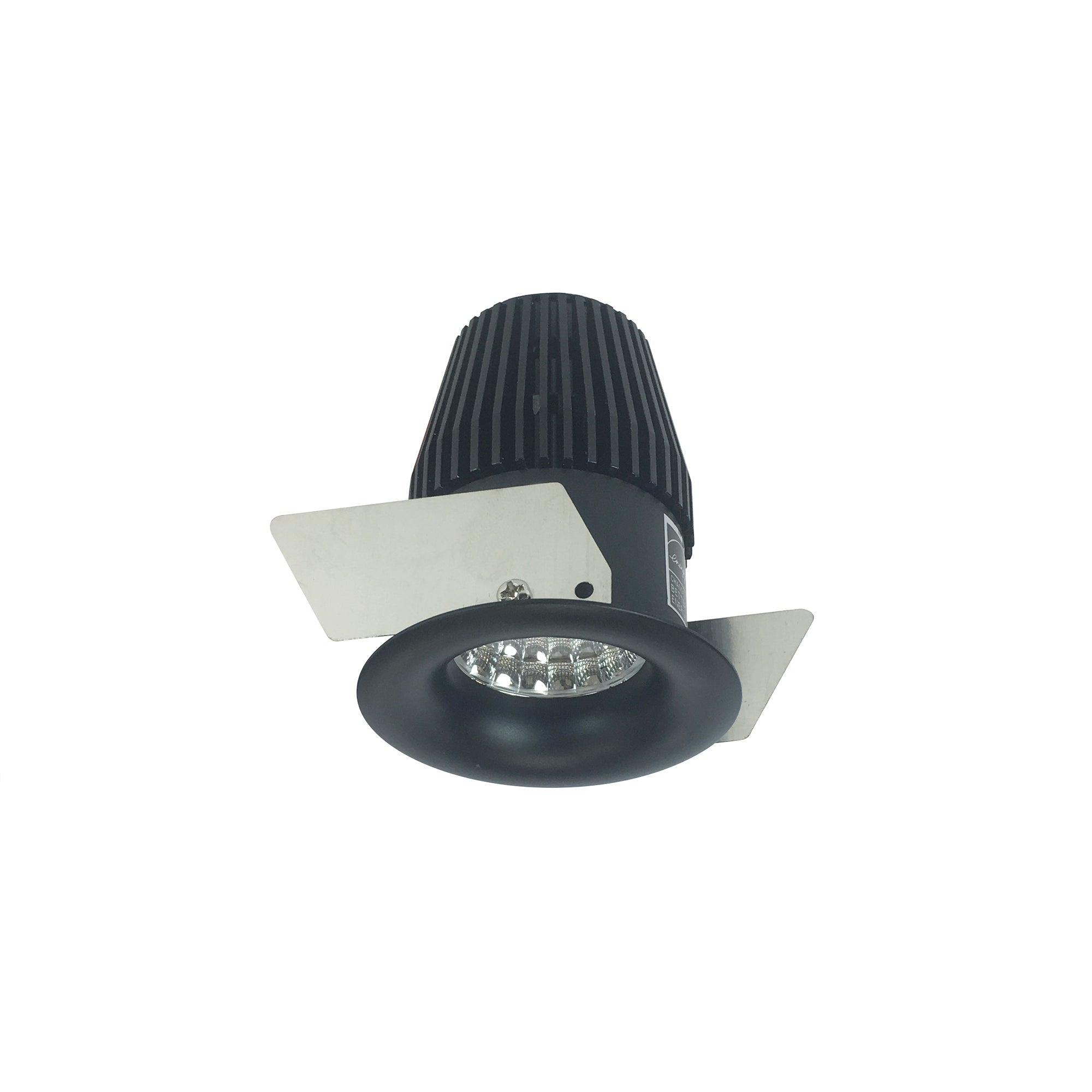 Nora Lighting NIO-1RNBCDXBB - Recessed - 1 Inch Iolite LED NTF Round Bullnose, 600lm, Comfort Dim, Black finish