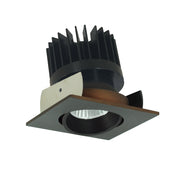 Nora Lighting NIOB-2SC40XBZ/HL - Recessed - 2 Inch Iolite LED Square Adjustable Cone Reflector, 1500lm/2000lm/2500lm (varies by housing), 4000K, Bronze Reflector / Bronze Flange