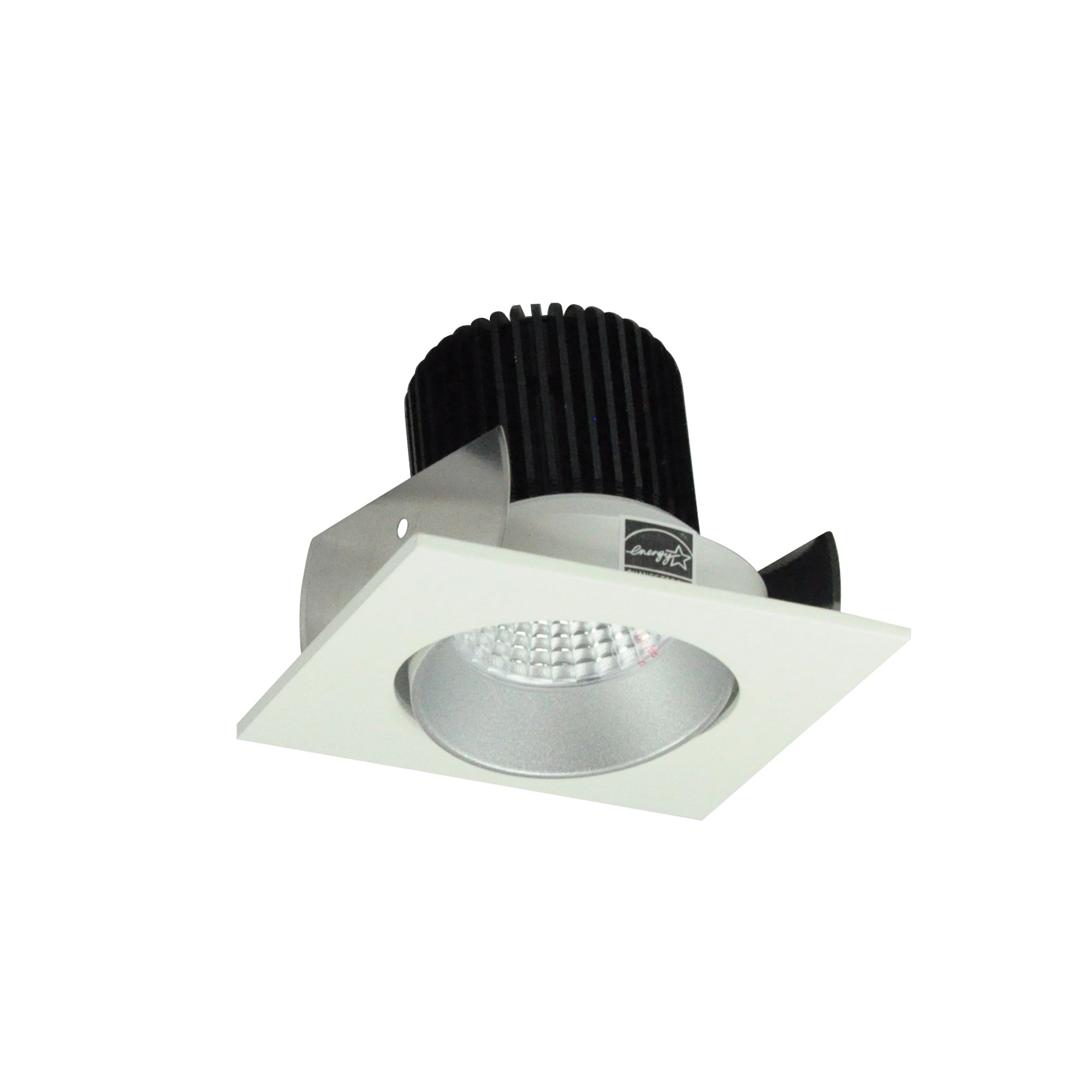 Nora Lighting NIOB-2SC30XHW/10 - Recessed - 2 Inch Iolite LED Square Adjustable Cone Reflector, 1000lm / 14W, 3000K, Haze Reflector / White Flange