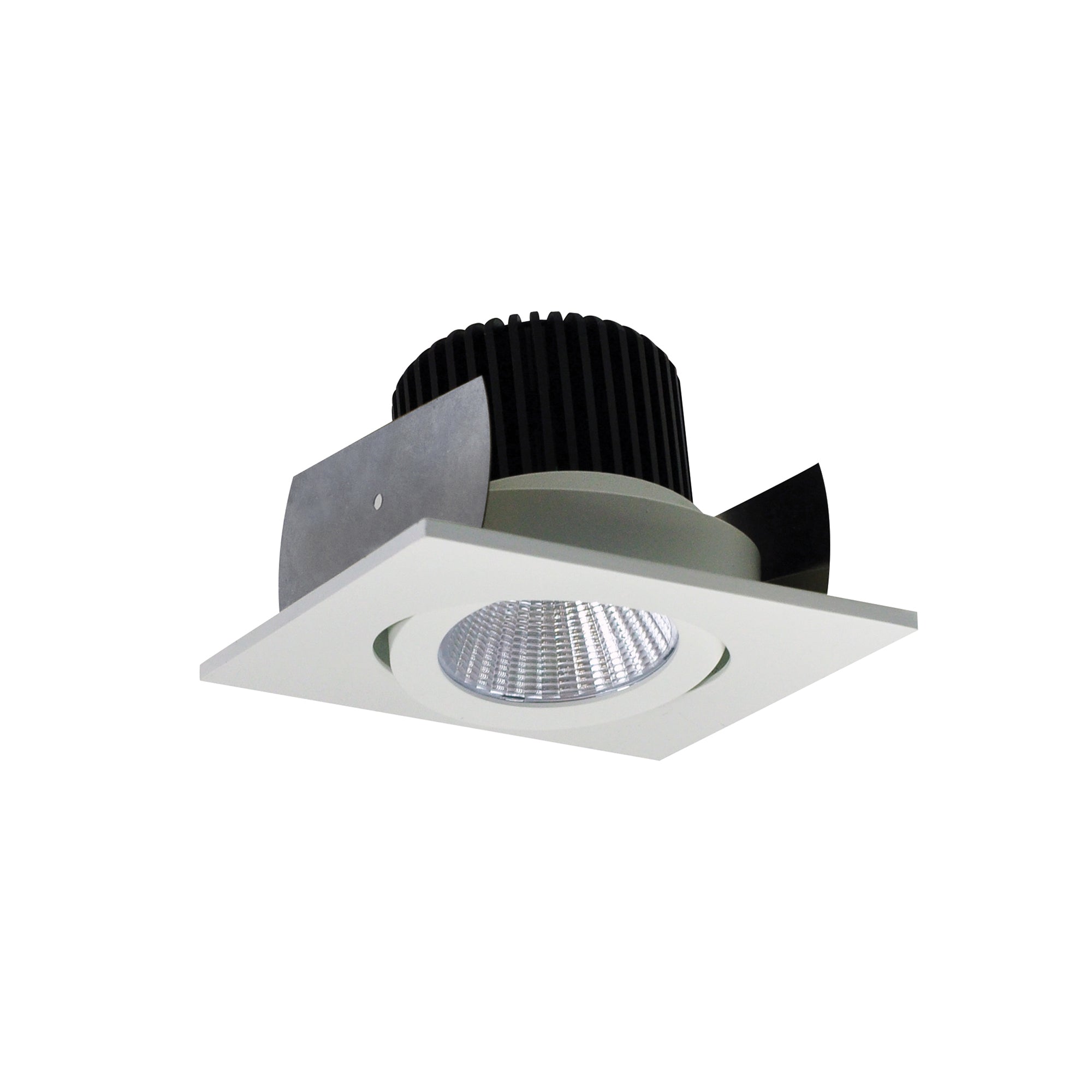 Nora Lighting NIOB-2SG40XWW/10 - Recessed - 2 Inch Iolite LED Square Adjustable Gimbal, 1000lm / 14W, 4000K, White Finish