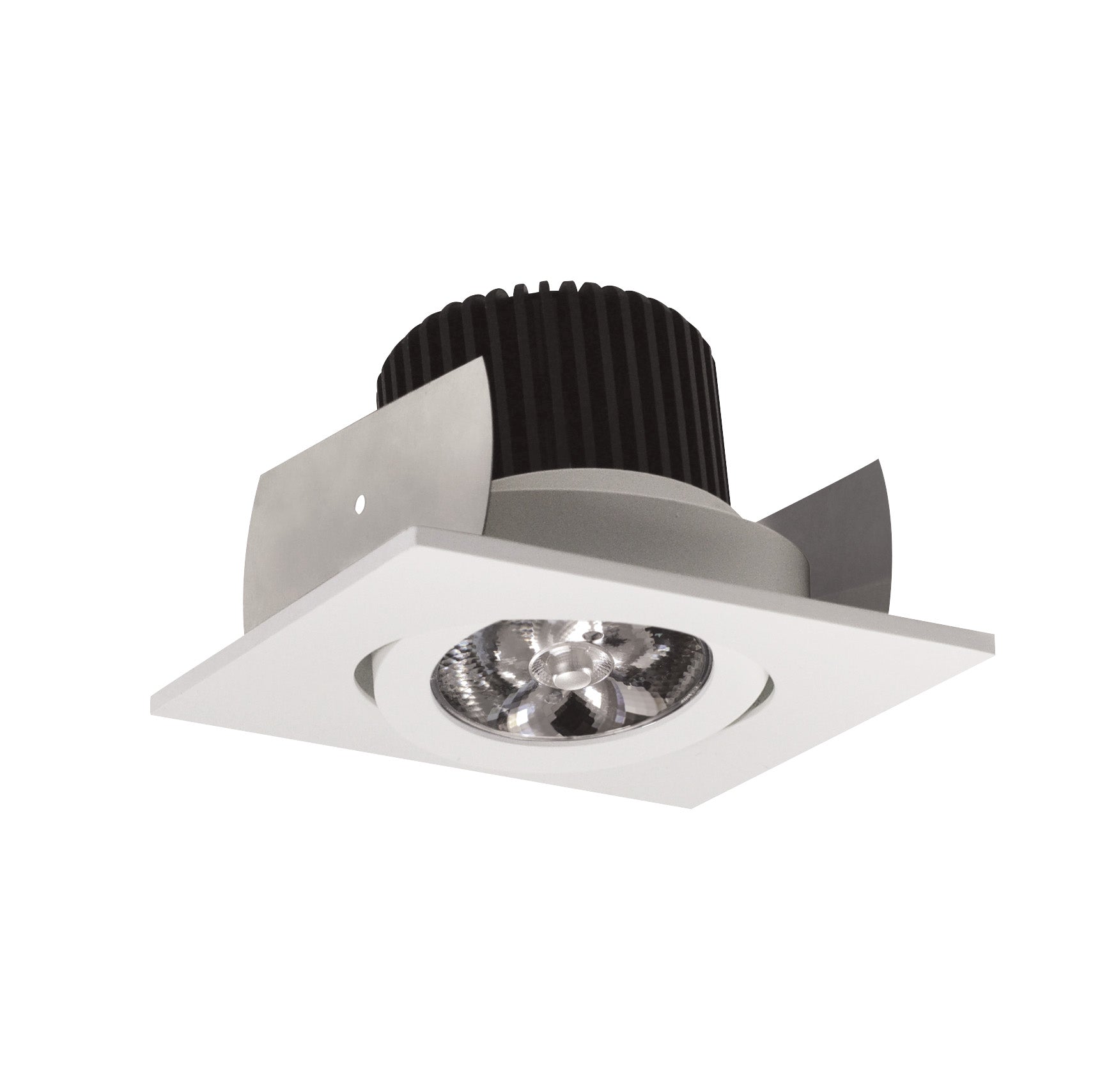 Nora Lighting NIOB-2SG27QWW - Recessed - 2 Inch Iolite LED Square Adjustable Gimbal, 10-Degree Optic, 800lm / 12W, 2700K, White Finish