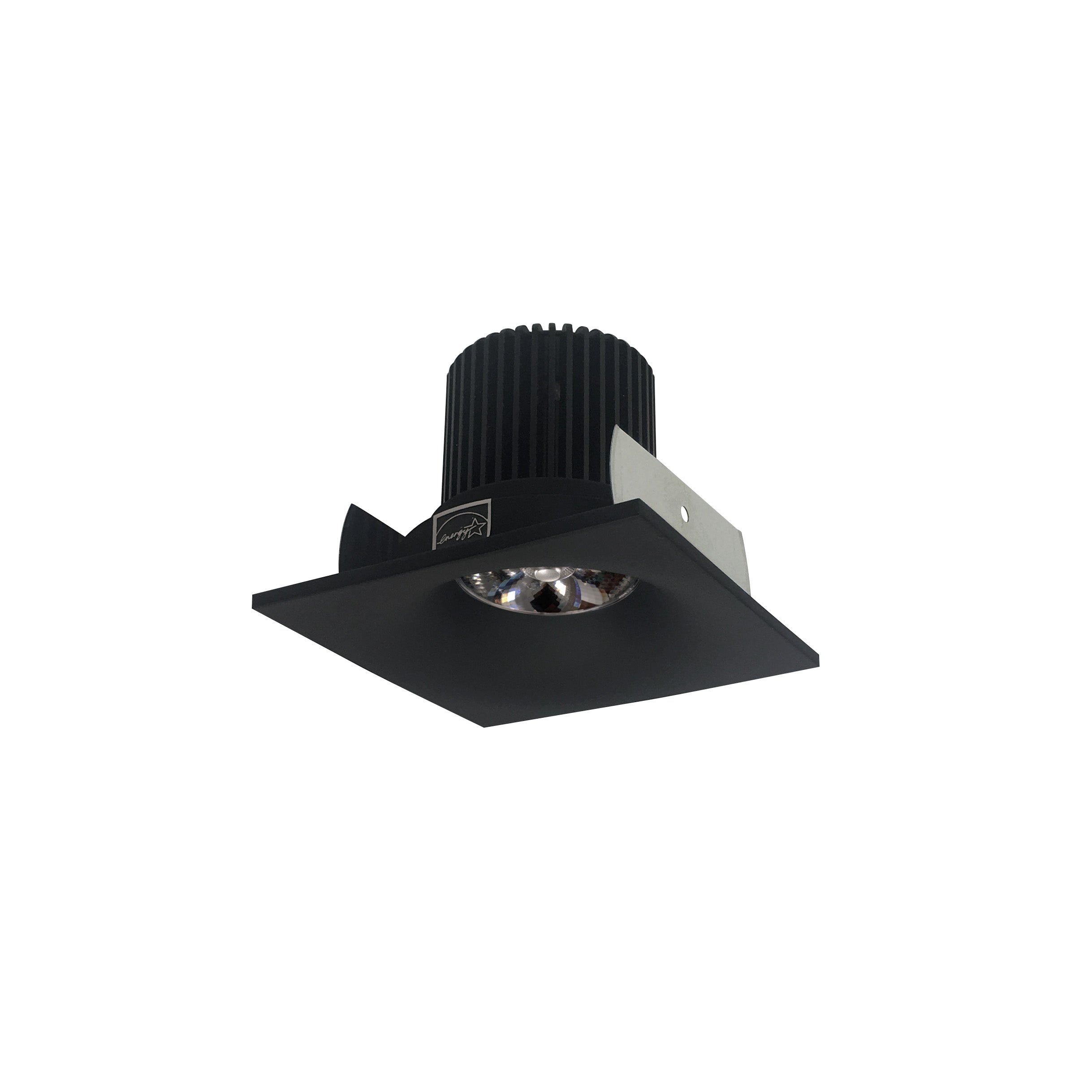 Nora Lighting NIOB-2SNB30QBB - Recessed - 2 Inch Iolite LED Square Bullnose, 10-Degree Optic, 800lm / 12W, 3000K, Black Finish