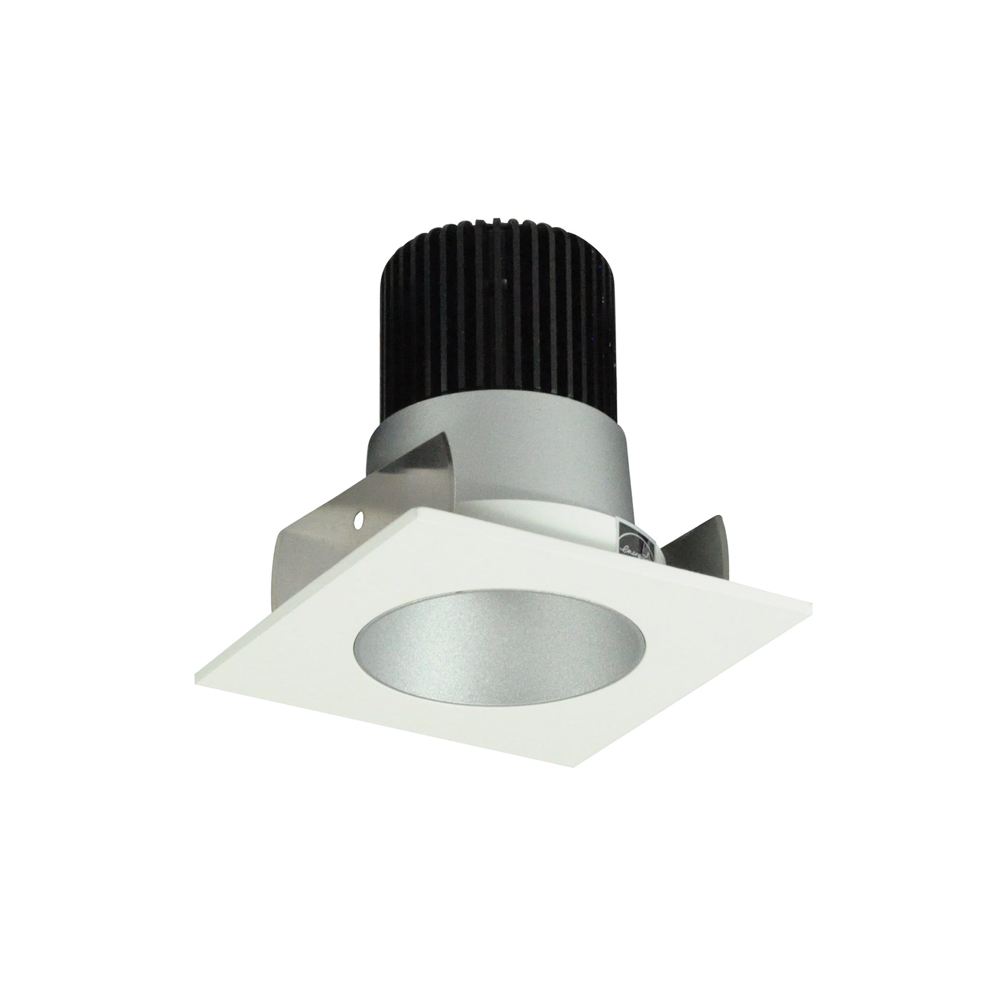 Nora Lighting NIOB-2SNDC50XHW - Recessed - 2 Inch Iolite LED Square Reflector with Round Aperture, 800lm / 14W, 5000K, Haze Reflector / White Flange