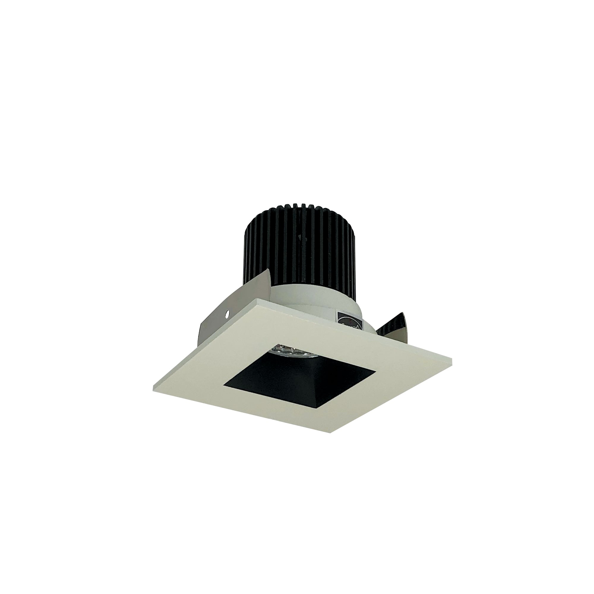 Nora Lighting NIOB-2SNDSQ27XBW/10 - Recessed - 2 Inch Iolite LED Square Reflector with Square Aperture, 1000lm / 14W, 2700K, Black Reflector / White Flange