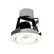 Nora Lighting NIR-4RG27XMPW/10 - Recessed - 4 Inch Iolite LED Round Adjustable Gimbal Retrofit, 1000lm / 12W, 2700K, Matte Powder White Finish