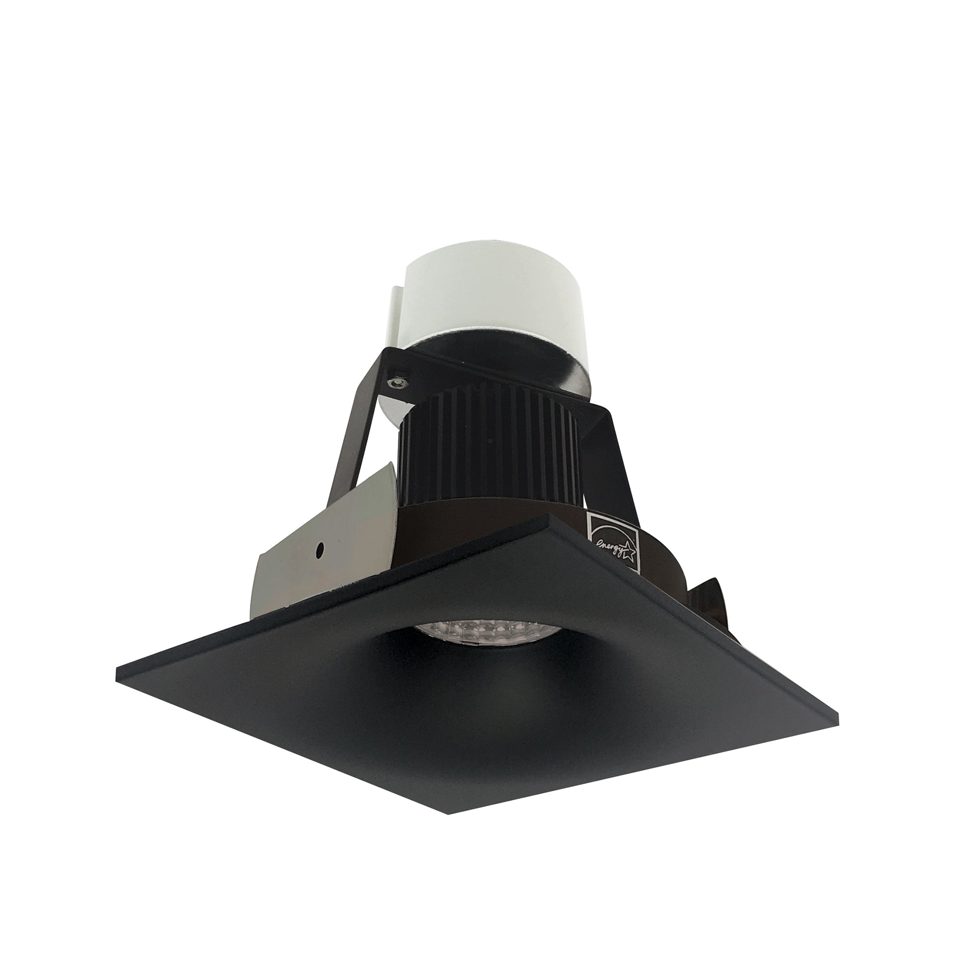 Nora Lighting NIR-4SNB50XBB - Recessed - 4 Inch Iolite LED Square Bullnose Retrofit, 800lm / 12W, 5000K, Black Finish