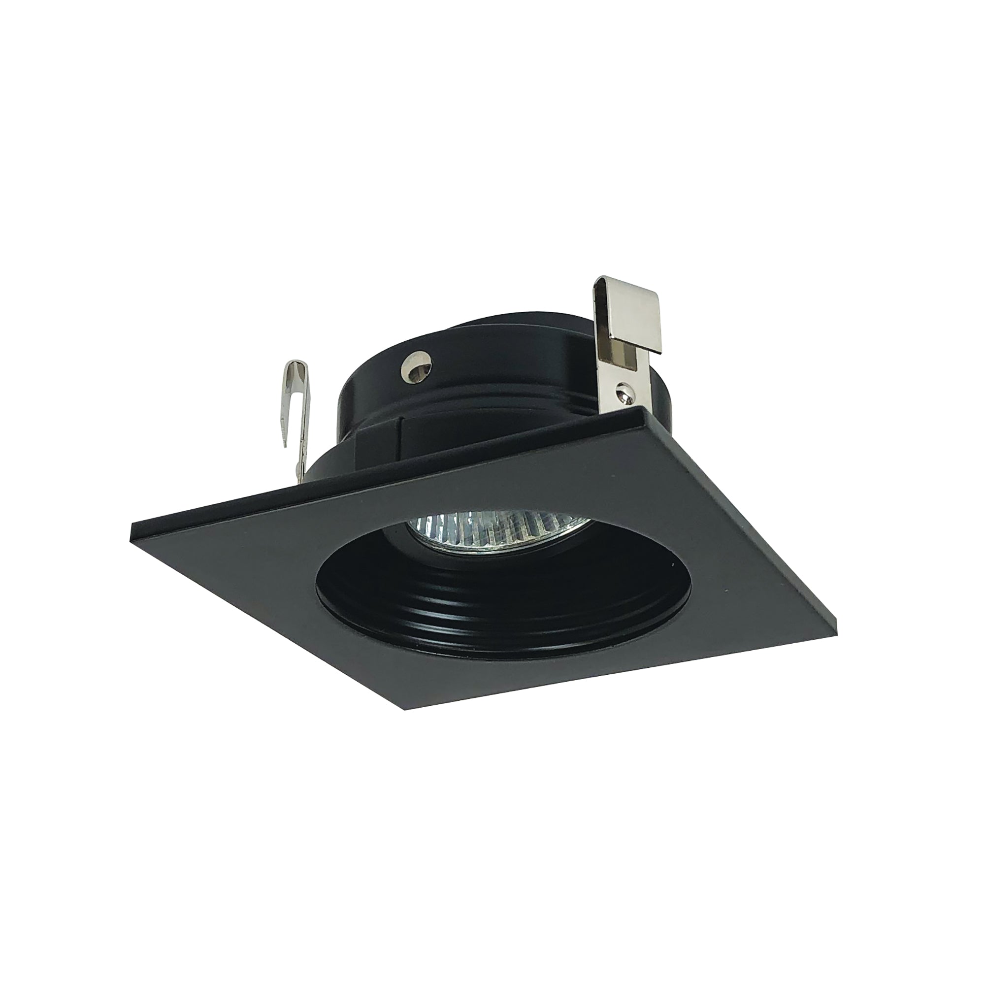 Nora Lighting NL-3410BB - Recessed - 3 Inch Square Round , Baffle with Flange, Black