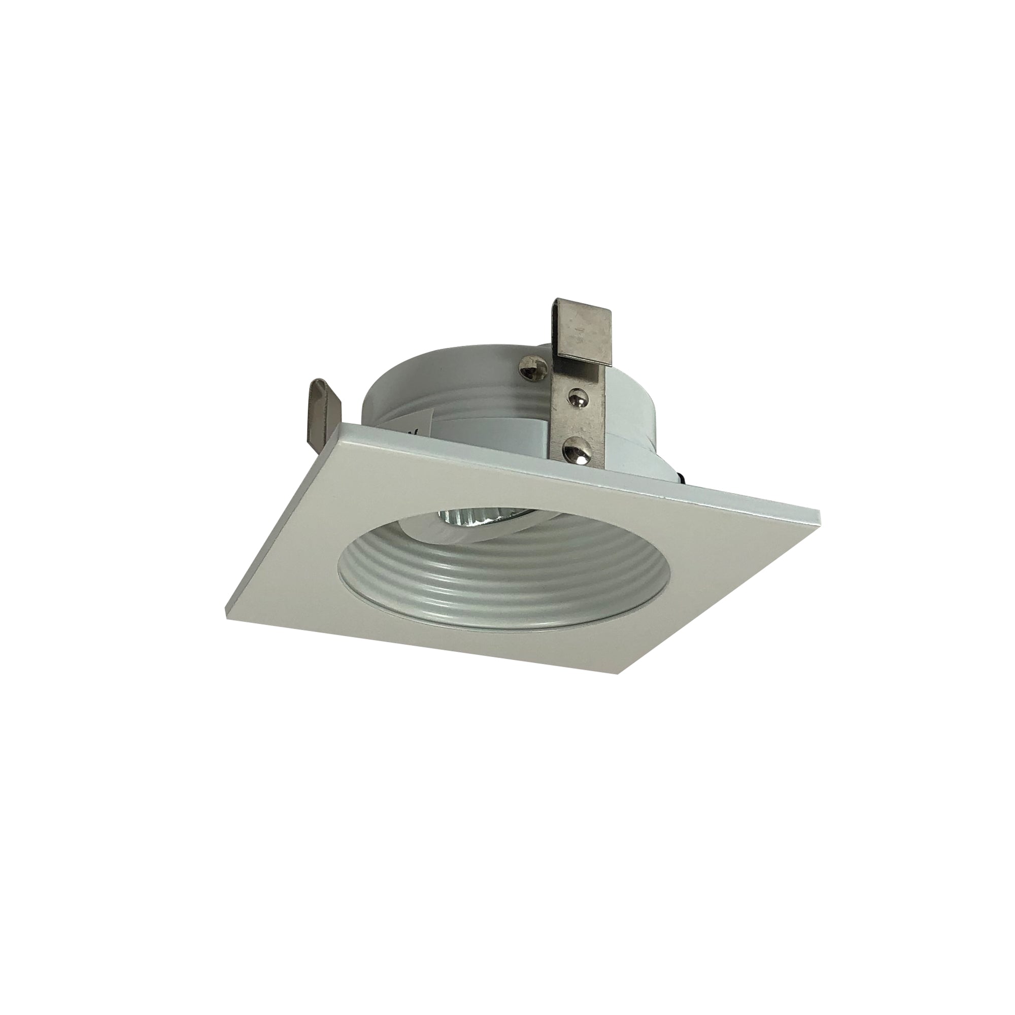 Nora Lighting NL-3410WW - Recessed - 3 Inch Square Round , Baffle with Flange, White