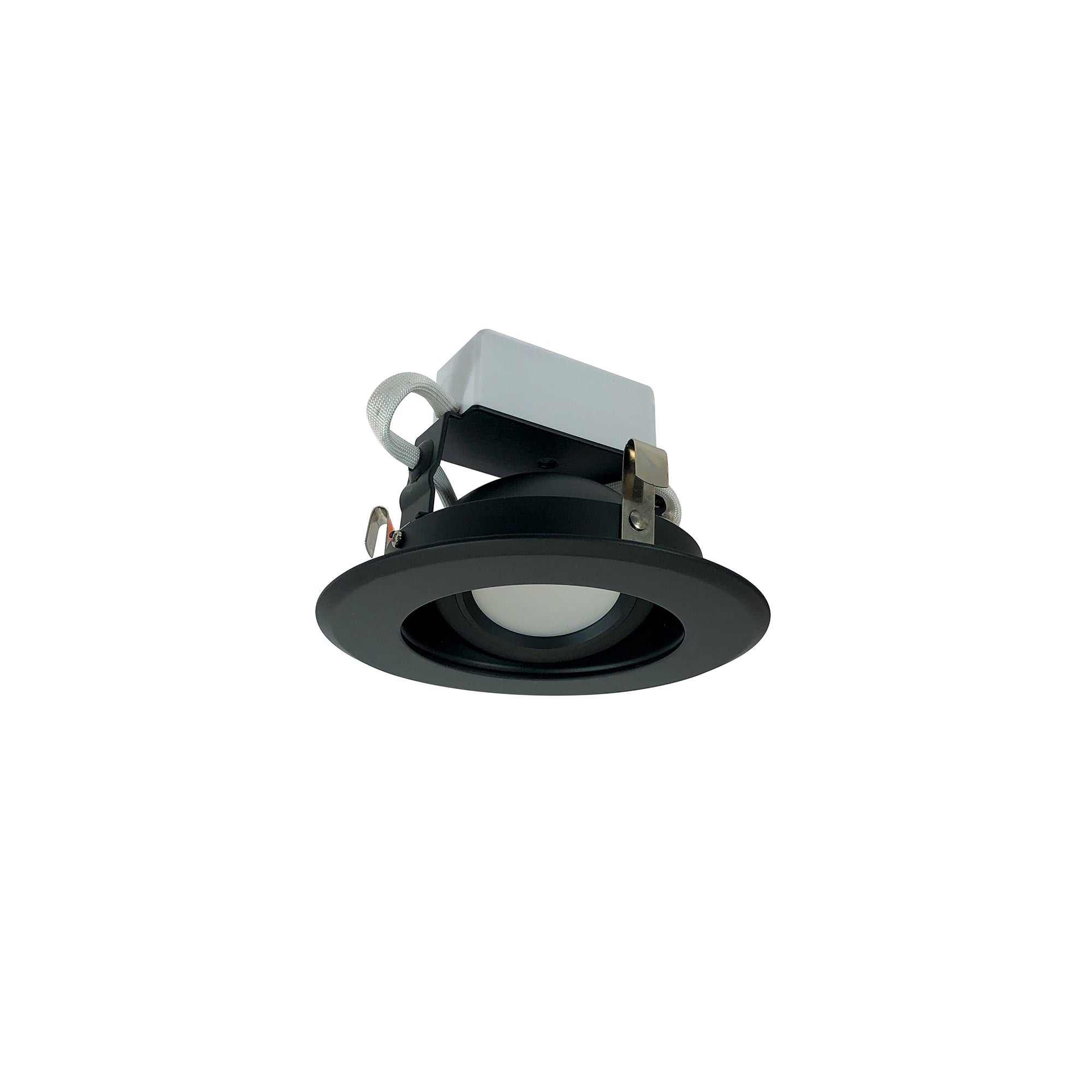 Nora Lighting NLCBC-46927XBB - Recessed - 4 Inch Cobalt Adjustable LED Retrofit, 1000lm / 12W, 2700K, Black Reflector / Black Flange