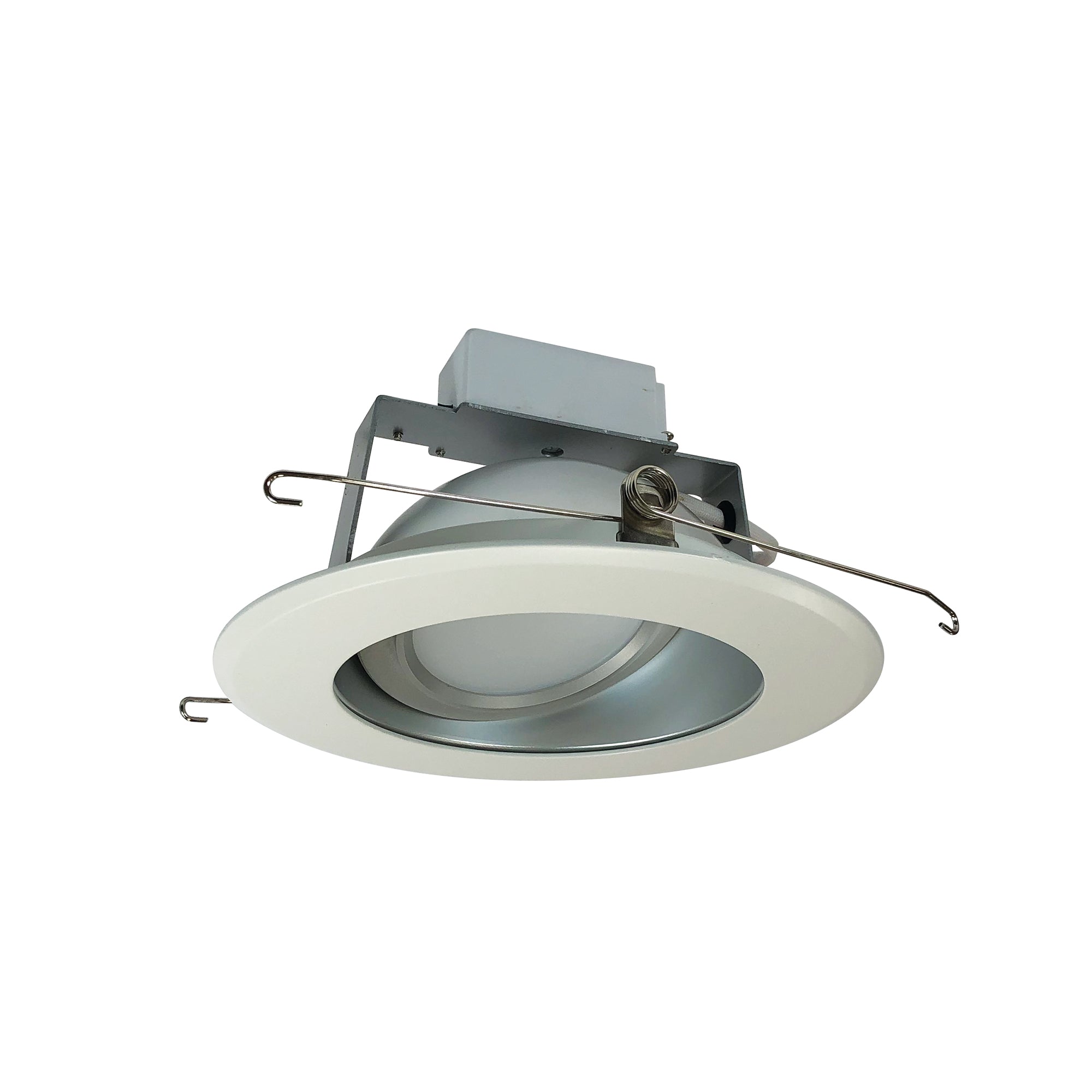 Nora Lighting NLCBC-66935XHZWEM - Recessed - 6 Inch Cobalt Adjustable LED Retrofit, 1200lm / 14W, 3500K, Haze Reflector / White Flange, Pre-Wired for Emergency