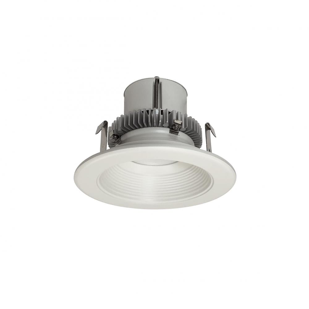 Nora Lighting NLCBC2-45227WW/10EM 4 Cobalt Click LED Retrofit, Baffle, 1000lm 12W, 2700K, White Baffle White Flange, Pre-Wired for Emergency