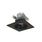 Nora Lighting NLCBC2-45330BZBZ/ALE4 - Recessed - 4 Inch Cobalt Click LED Retrofit, Square Reflector with Round Aperture, 750lm / 10W, 3000K, Bronze Reflector / Bronze Flange, 120V-277V input; Triac / ELV / 0-10V dimming