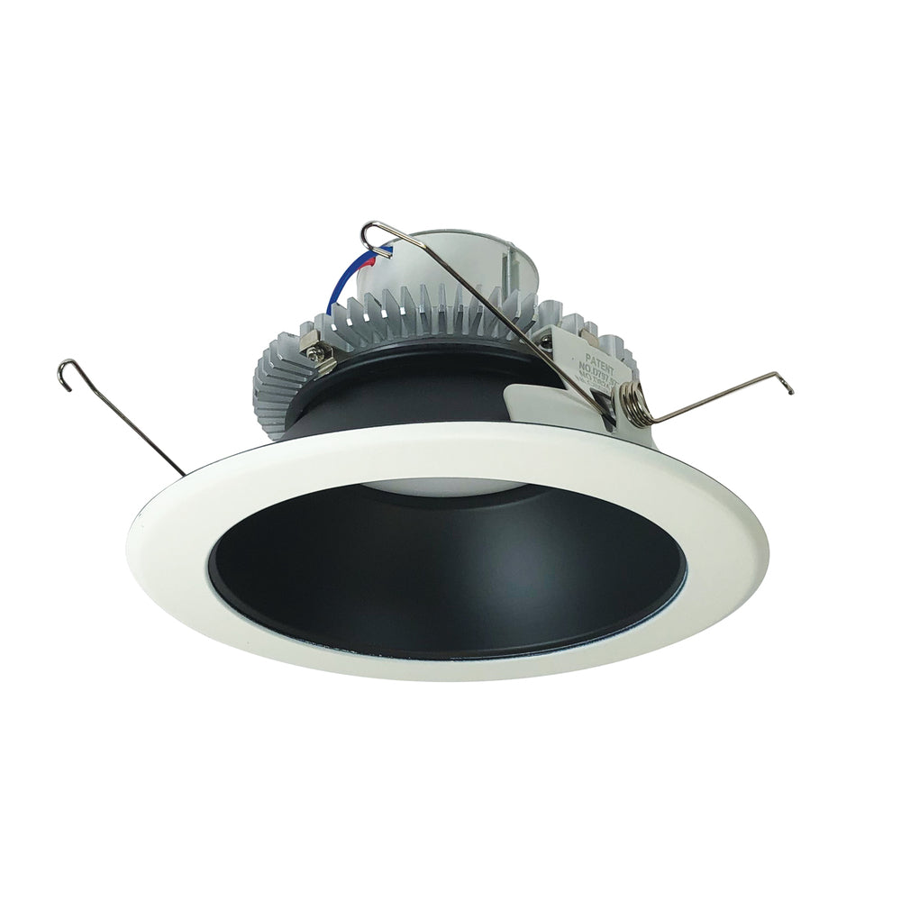 Nora Lighting NLCBC2-65130BW/10EM 6 Cobalt Click LED Retrofit, Round Reflector, 1000lm 12W, 3000K, Black Reflector White Flange, Pre-Wired for Emergency