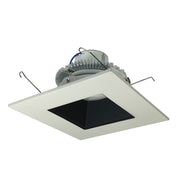Nora Lighting NLCBC2-65635BW/10LE4 - Recessed - 6 Inch Cobalt Click LED Retrofit, Square Reflector, 1000lm / 12W, 3500K, Black Reflector / White Flange, 120V-277V input; Triac / ELV / 0-10V dimming