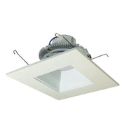 Nora Lighting NLCBC2-65630MPW/ALE4 - Recessed - 6 Inch Cobalt Click LED Retrofit, Square Reflector, 750lm / 10W, 3000K, Matte Powder White Reflector / Matte Powder White Flange, 120V-277V input; Triac / ELV / 0-10V dimming