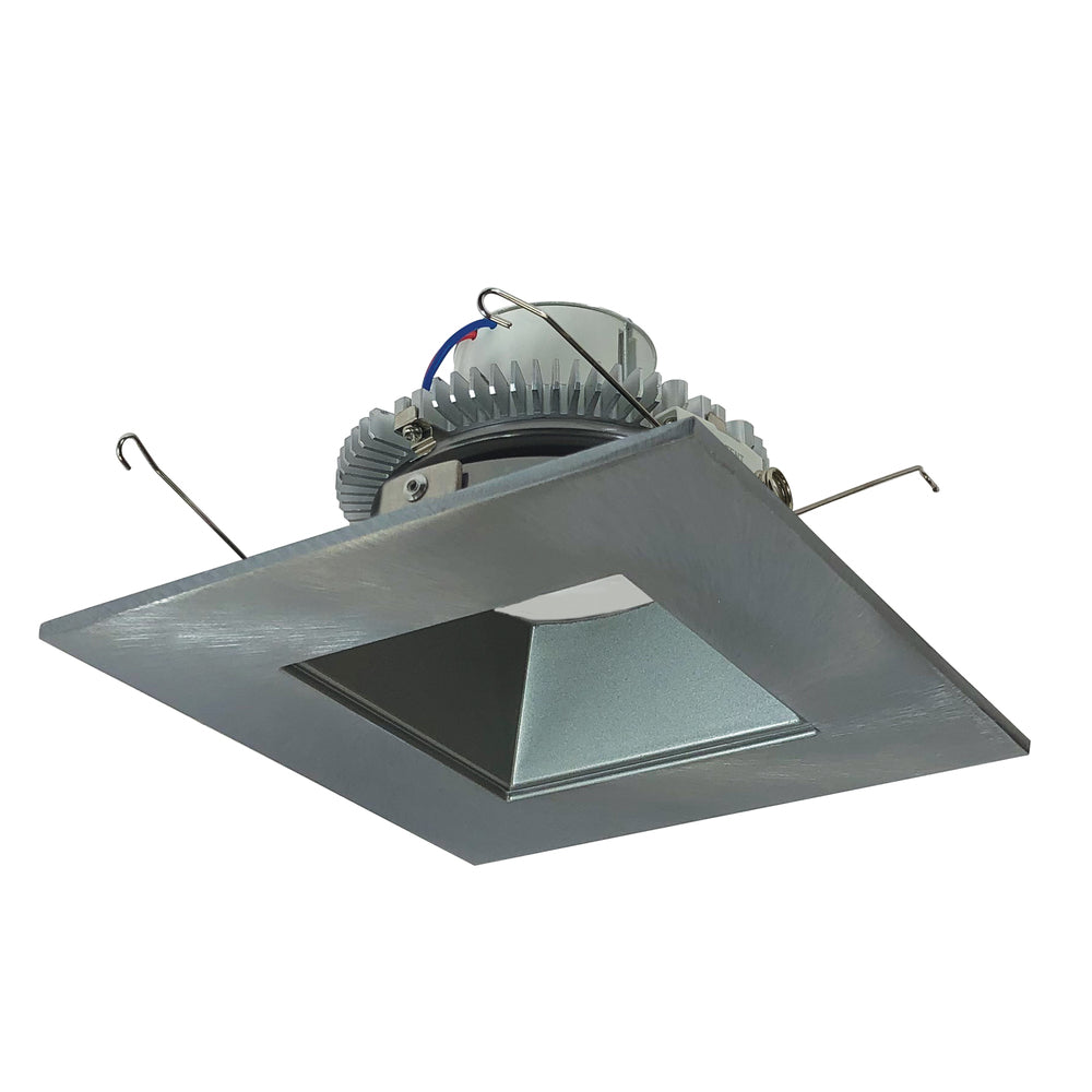 Nora Lighting NLCBC2-65627NN/10LE4EM 6 Cobalt Click LED Retrofit, Square Reflector, 1000lm 12W, 2700K, Natural Metal Reflector Natural Metal Flange, 120V-277V input; Triac ELV 0-10V dimming, Pre-Wired for Emergency