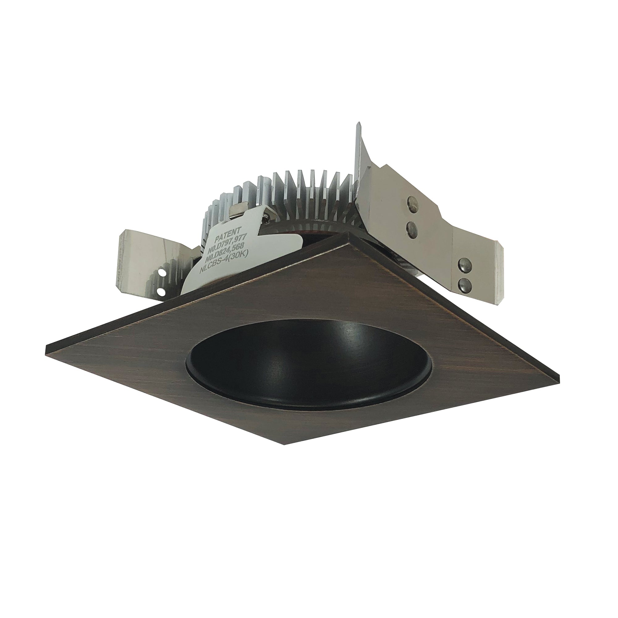 Nora Lighting NLCBS-4531227BZ - Recessed - 4 Inch Cobalt Shallow High Lumen LED Trim, Square/Round Reflector, 1250lm, 2700K, Bronze