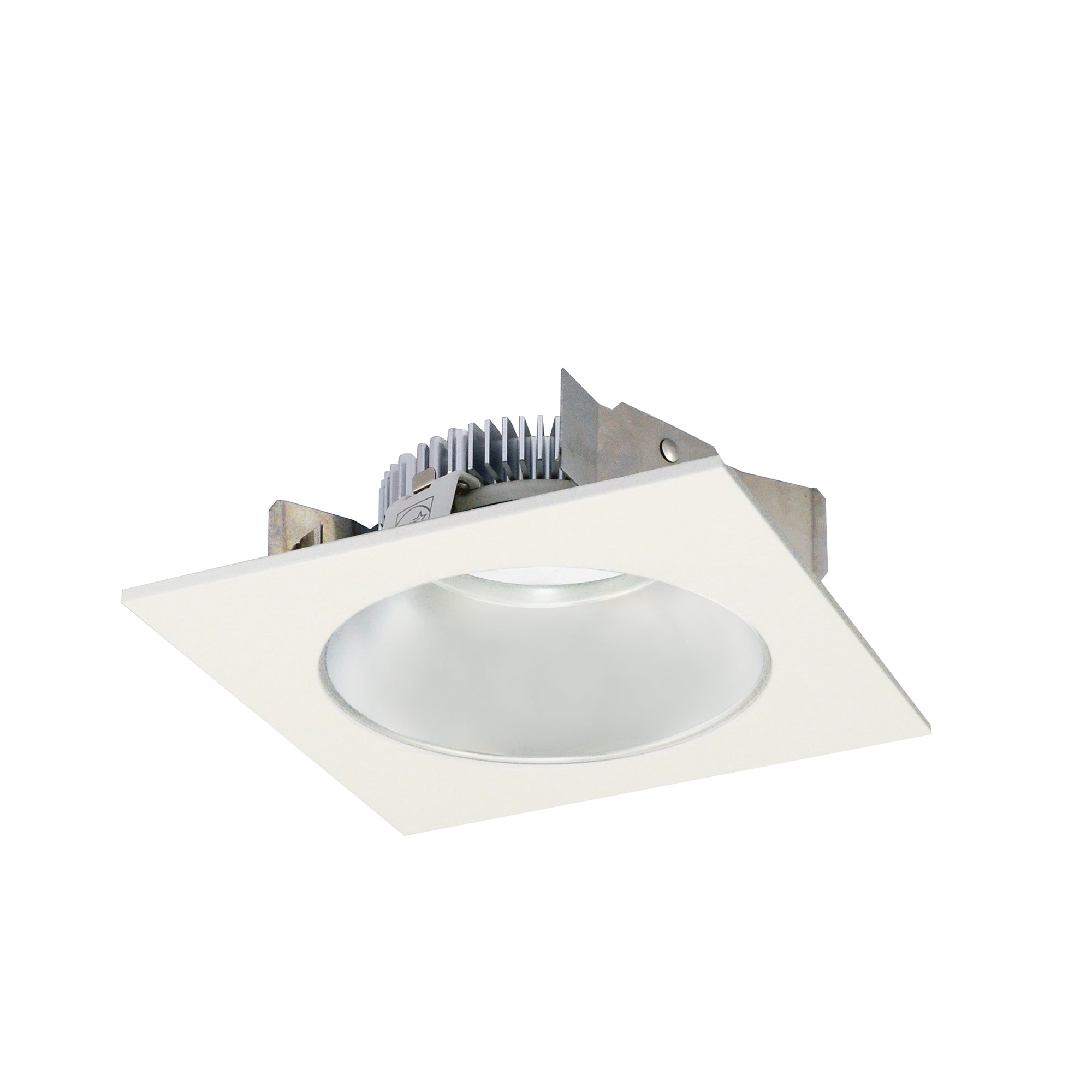 Nora Lighting NLCBS-4531227HZW - Recessed - 4 Inch Cobalt Shallow High Lumen LED Trim, Square/Round Reflector, 1250lm, 2700K, Haze/White