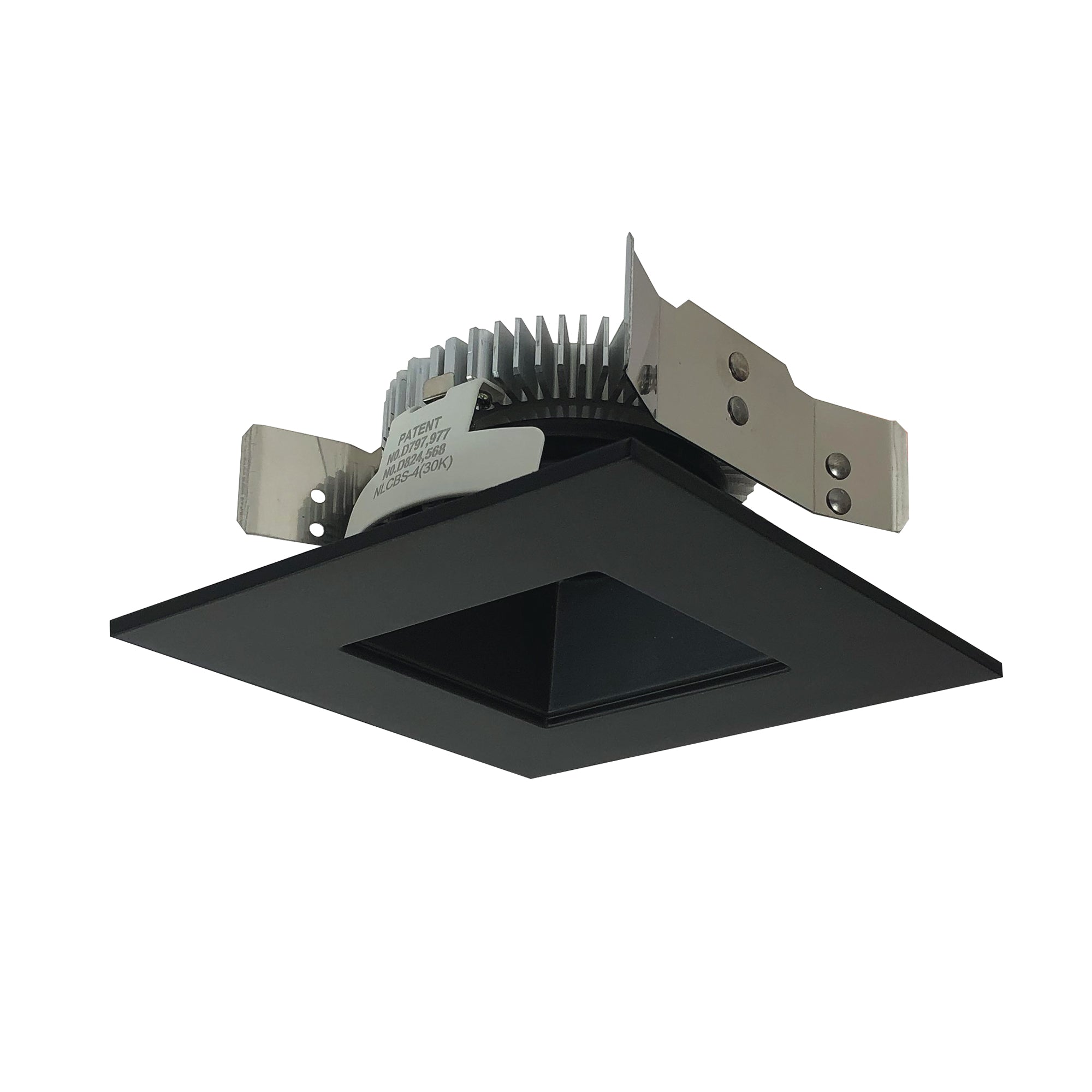 Nora Lighting NLCBS-4561227BB - Recessed - 4 Inch Cobalt Shallow High Lumen LED Trim, Square/Square Regress, 1250lm, 2700K, Black