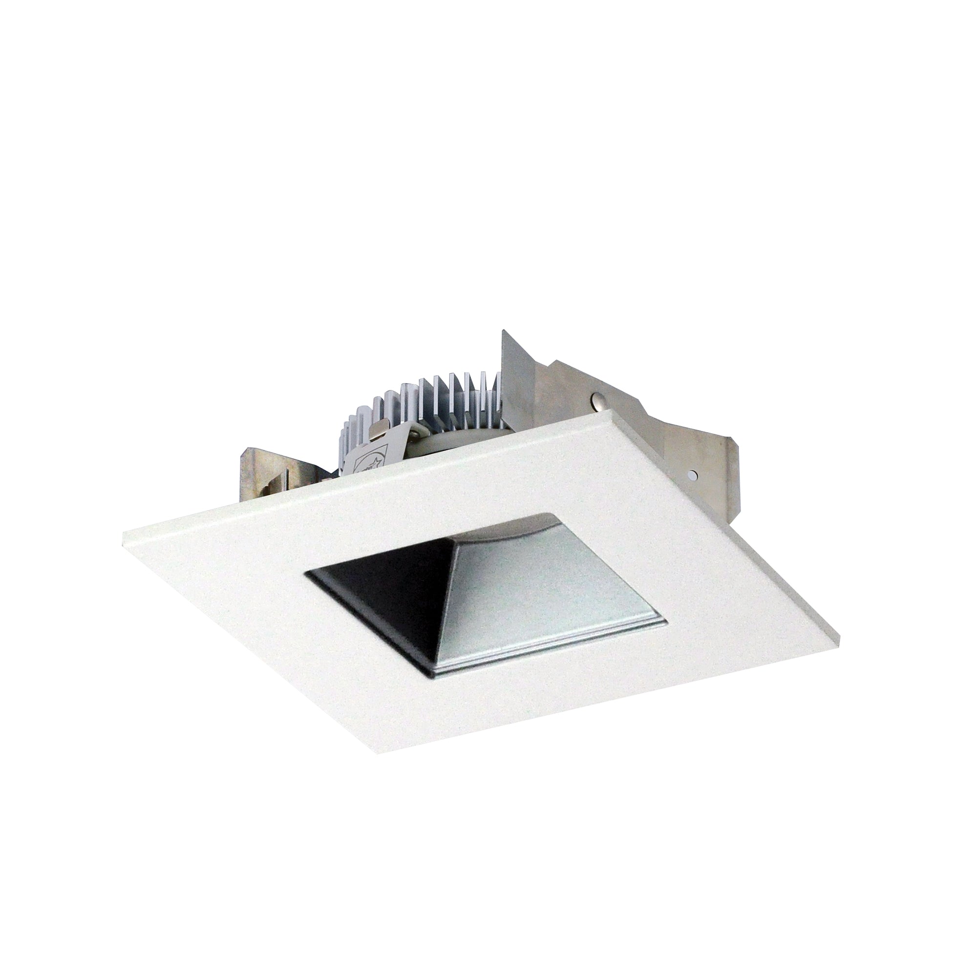 Nora Lighting NLCBS-4561227HZW - Recessed - 4 Inch Cobalt Shallow High Lumen LED Trim, Square/Square Regress, 1250lm, 2700K, Haze/White