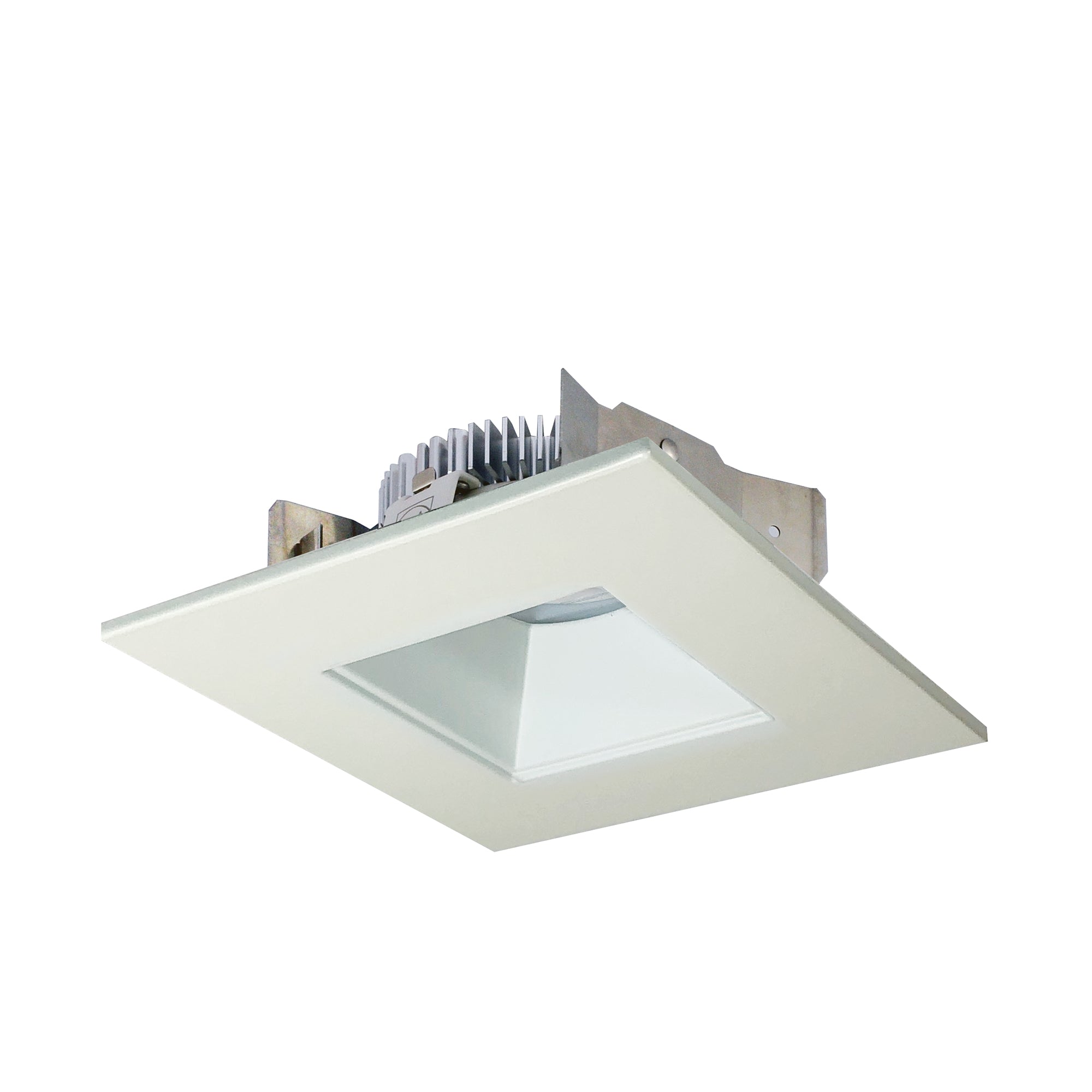 Nora Lighting NLCBS-4561227WW - Recessed - 4 Inch Cobalt Shallow High Lumen LED Trim, Square/Square Regress, 1250lm, 2700K, White