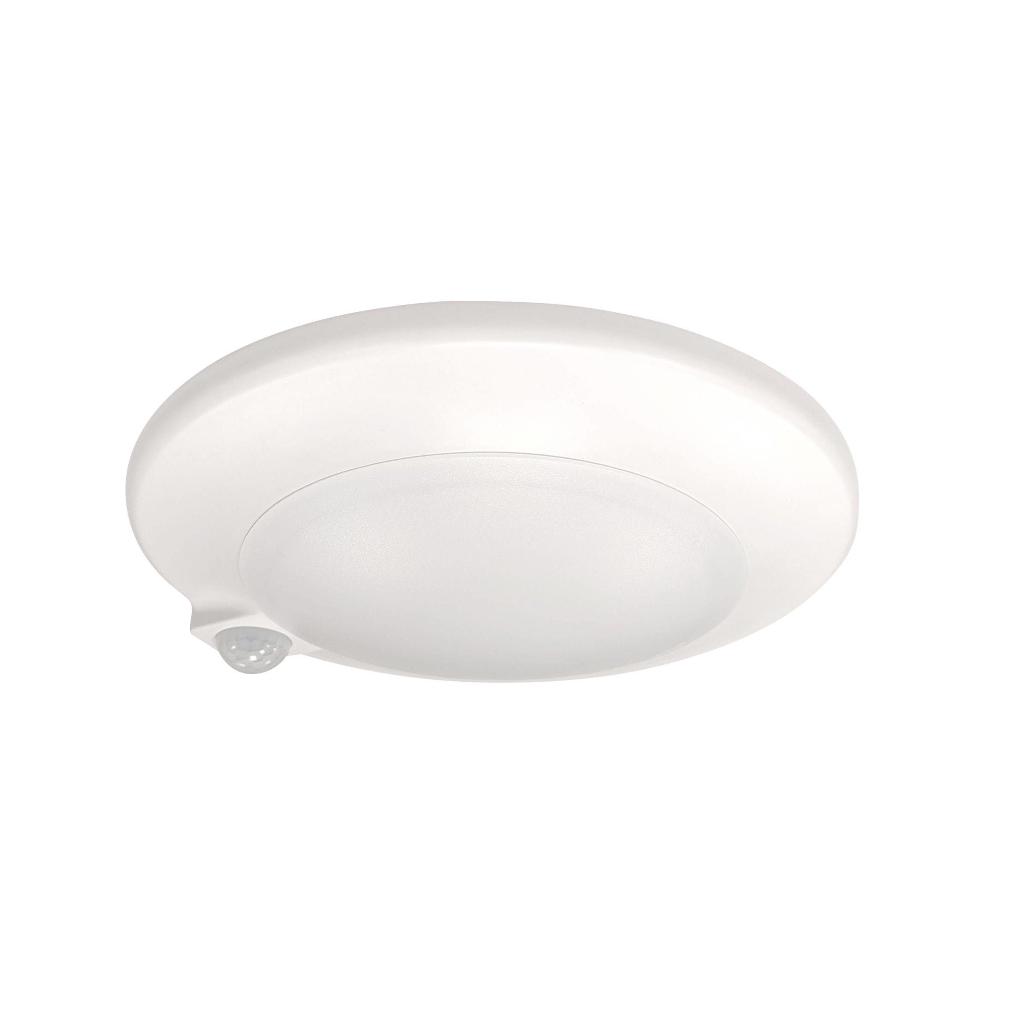 Nora Lighting NLOPAC-R7MS30W - Surface - 7 Inch AC Opal LED Surface Mount with PIR Motion Sensor, 1050lm / 15W, 3000K, White finish