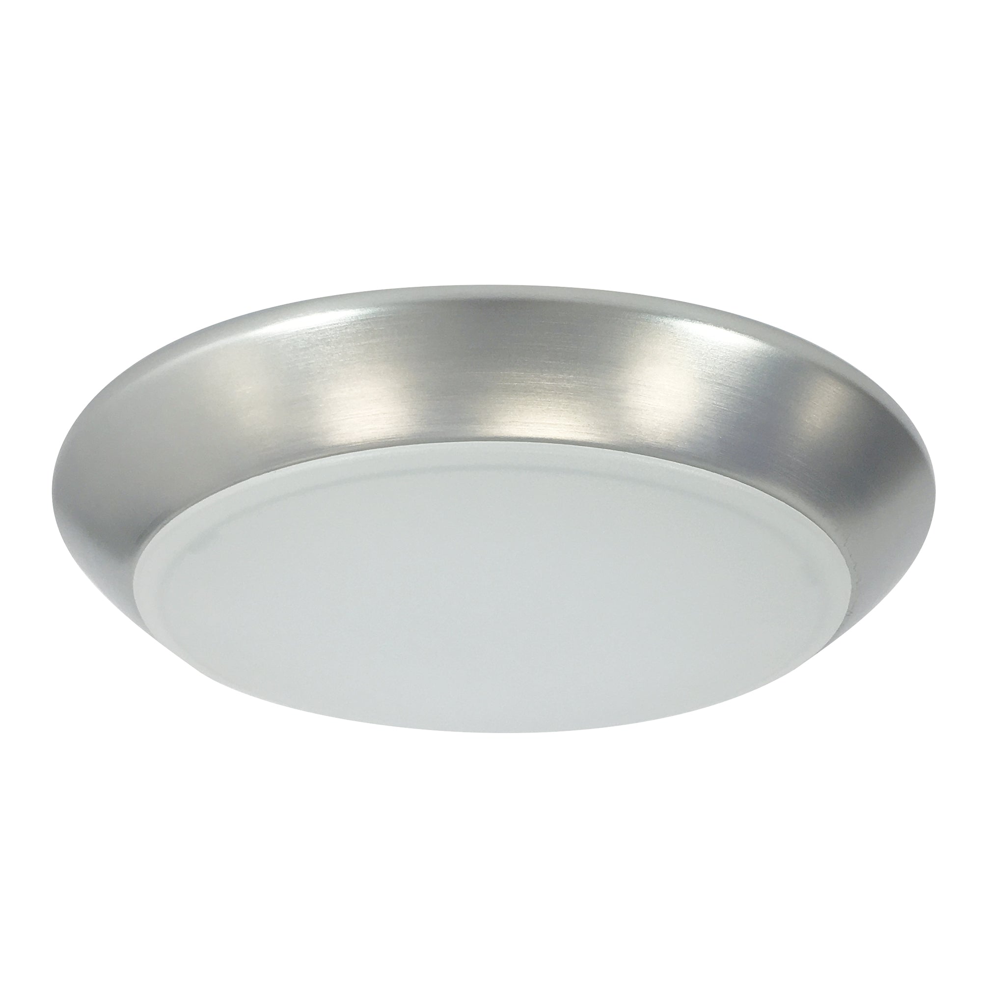 Nora Lighting NLOPAC-R8T2427NM - Surface - 8 Inch AC Opal LED Surface Mount, 2150lm / 32W, 2700K, Natural Metal finish