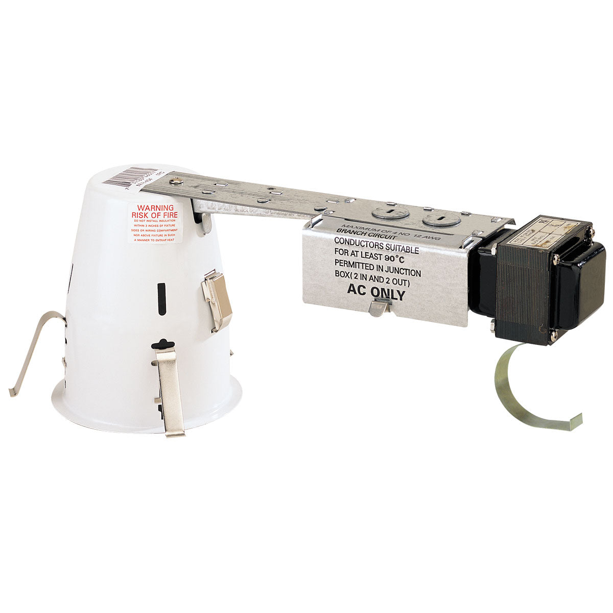 Nora Lighting NLR-404QAT - Recessed - 4 Inch AT Low Voltage Housing, 120V/12V Mag. Transformer, Rated for 50W
