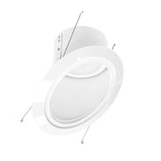 Nora Lighting NLRS-6S11L130W - Recessed - 6 Inch Super Sloped LED Retrofit Reflector, 1200lm / 16W, 3000K, White Reflector / White Flange