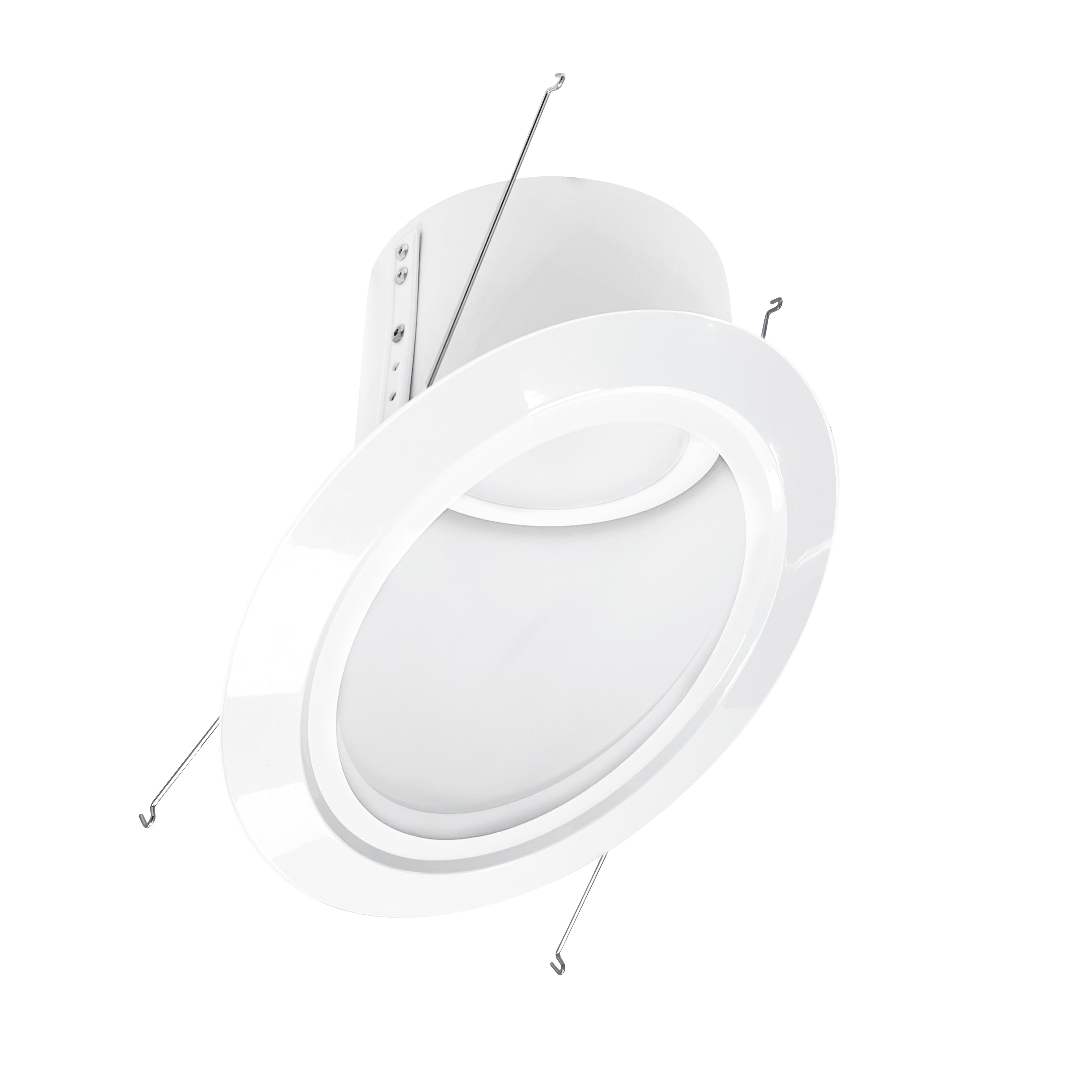 Nora Lighting NLRS-6S11L130W - Recessed - 6 Inch Super Sloped LED Retrofit Reflector, 1200lm / 16W, 3000K, White Reflector / White Flange