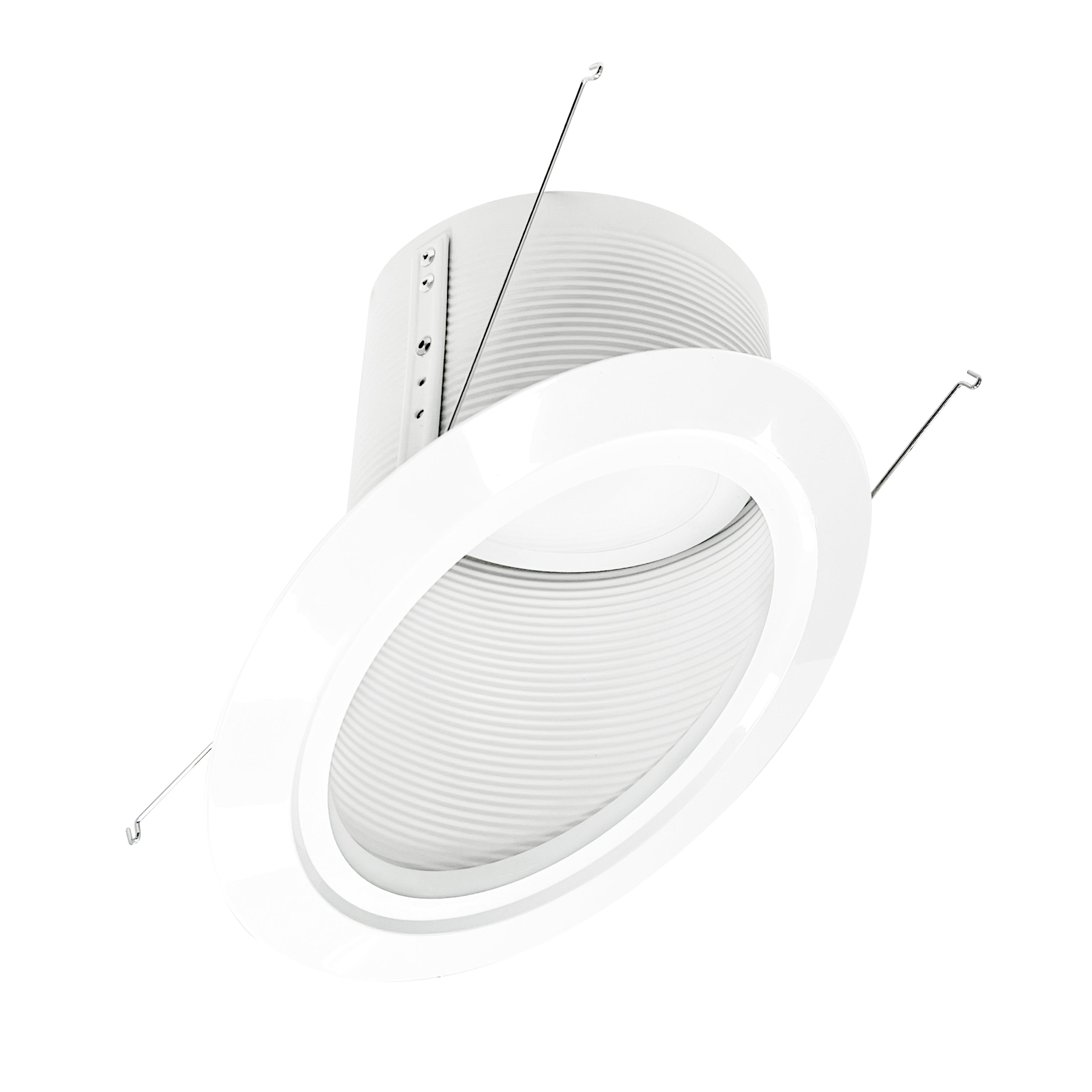 Nora Lighting NLRS-6S12L130W - Recessed - 6 Inch Super Sloped LED Retrofit Baffle, 1200lm / 16W, 3000K, White Baffle / White Flange